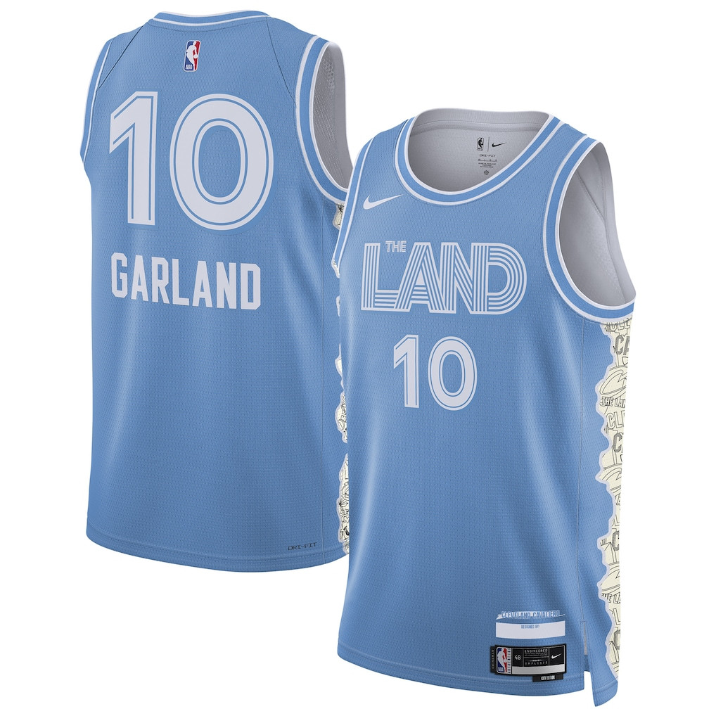 Darius Garland 10 Cleveland Cavaliers Unisex 2024/25 Swingman Player Jersey - City Edition - Light Blue - JS300