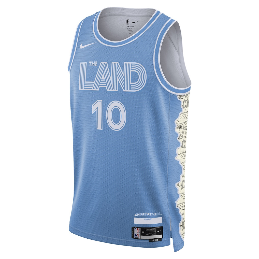 Alternative view of Darius Garland 10 Cleveland Cavaliers Unisex 2024/25 Swingman Player Jersey - City Edition - Light Blue - JS300