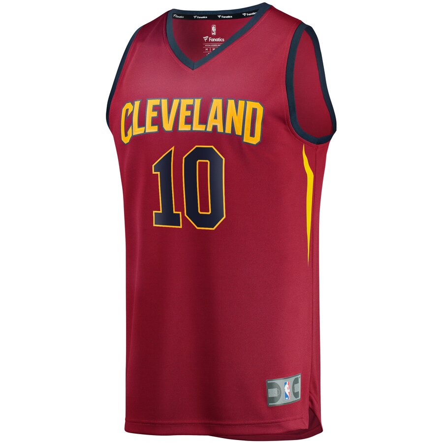 Alternative view of Darius Garland Cleveland Cavaliers Fanatics Branded Fast Break Replica Jersey Wine - Icon Edition