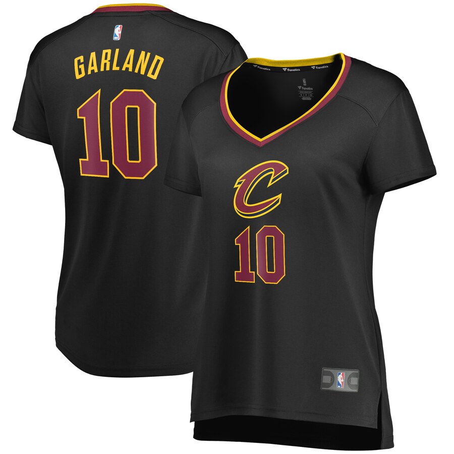 Darius Garland Cleveland Cavaliers Fanatics Branded Women's Fast Break Replica Jersey Black - Statement Edition