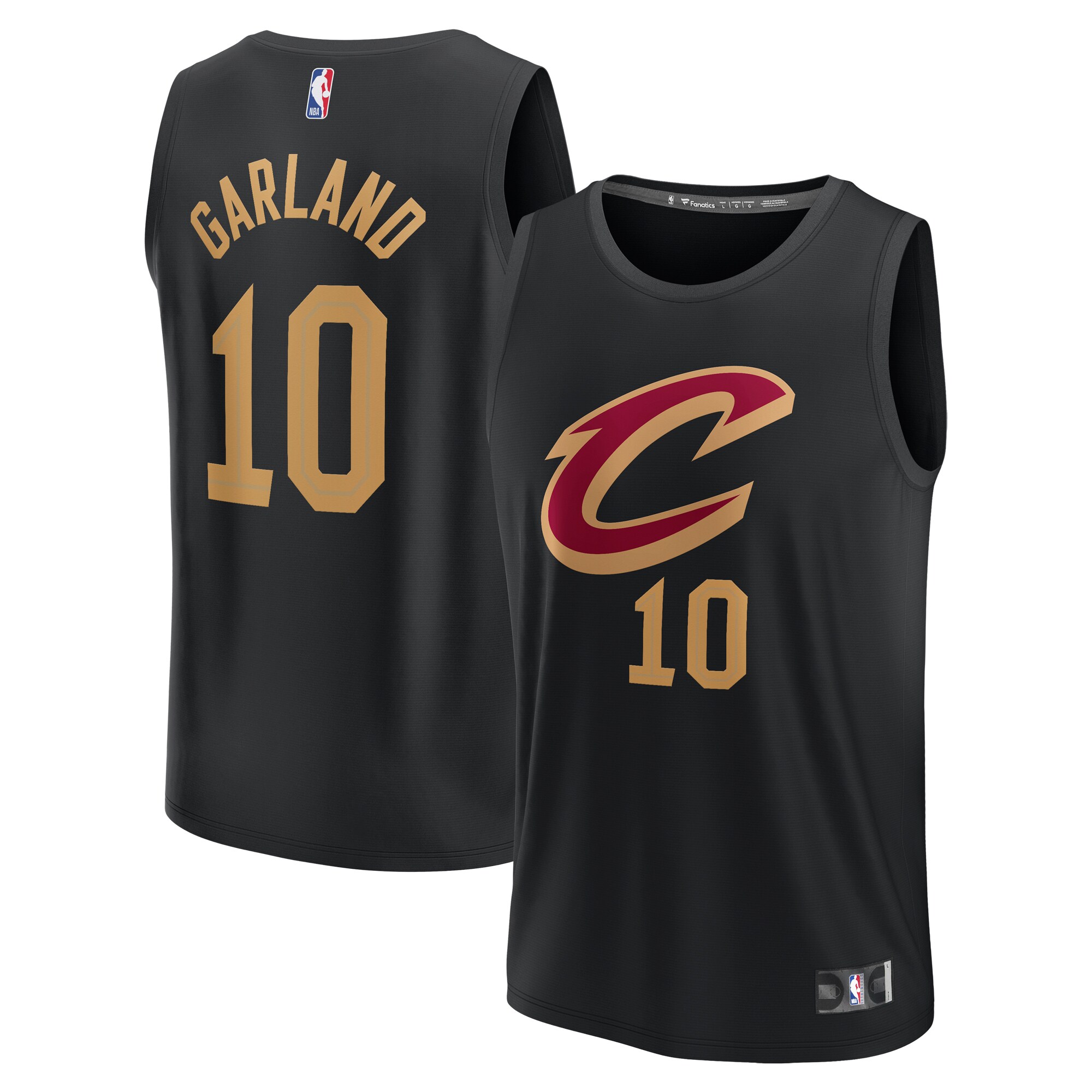 Darius Garland Cleveland Cavaliers Fanatics Fast Break Replica Player Jersey – Statement Edition – Black
