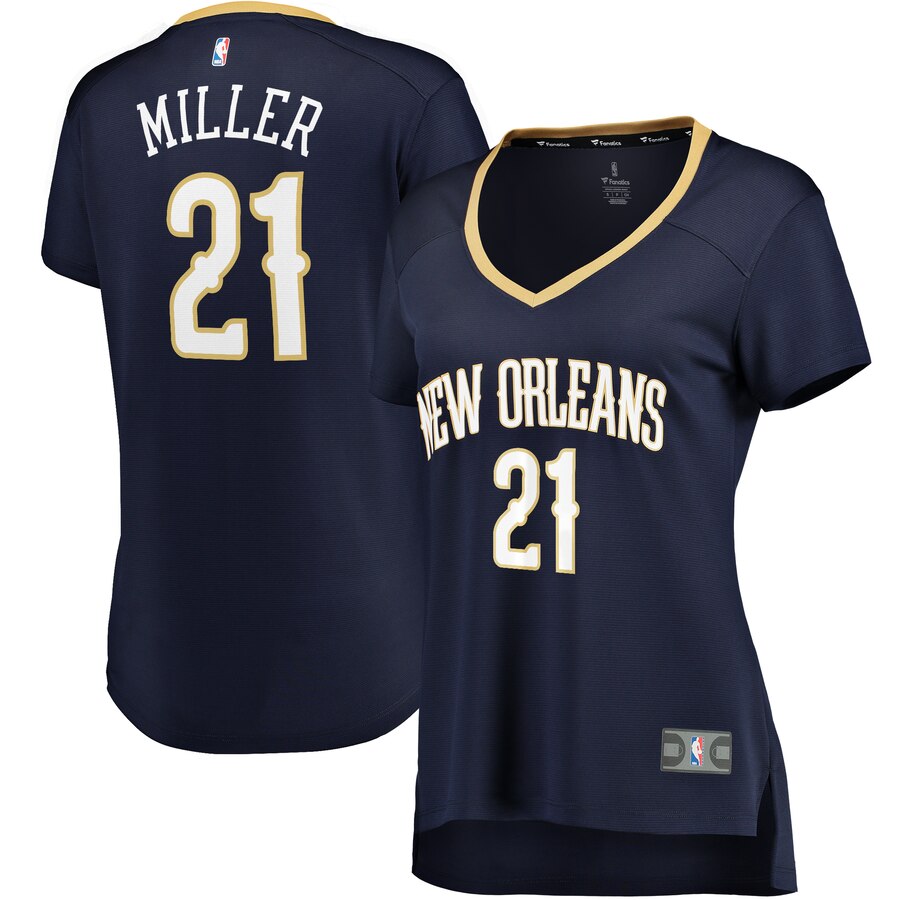 Darius Miller New Orleans Pelicans Fanatics Branded Women's Fast Break Player Replica Jersey - Icon Edition - Navy