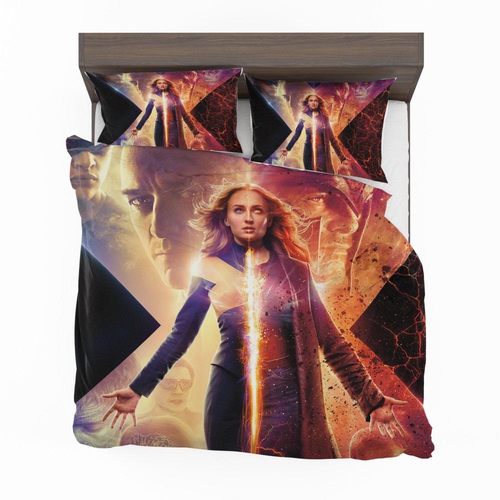 Alternative view of Dark Phoenix Movie Sophie Turner X-Men Bedding Set - Custom Bedding Set