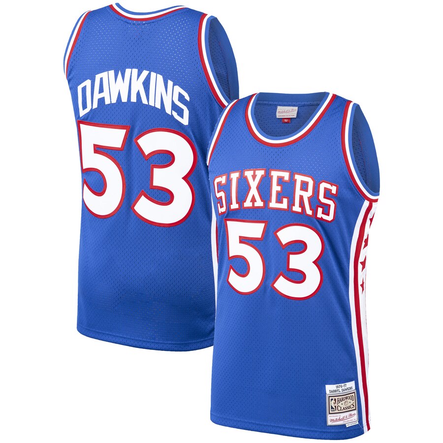 Darryl Dawkins Philadelphia 76ers Mitchell & Ness 1976-77 Hardwood Classics Swingman Jersey - Royal