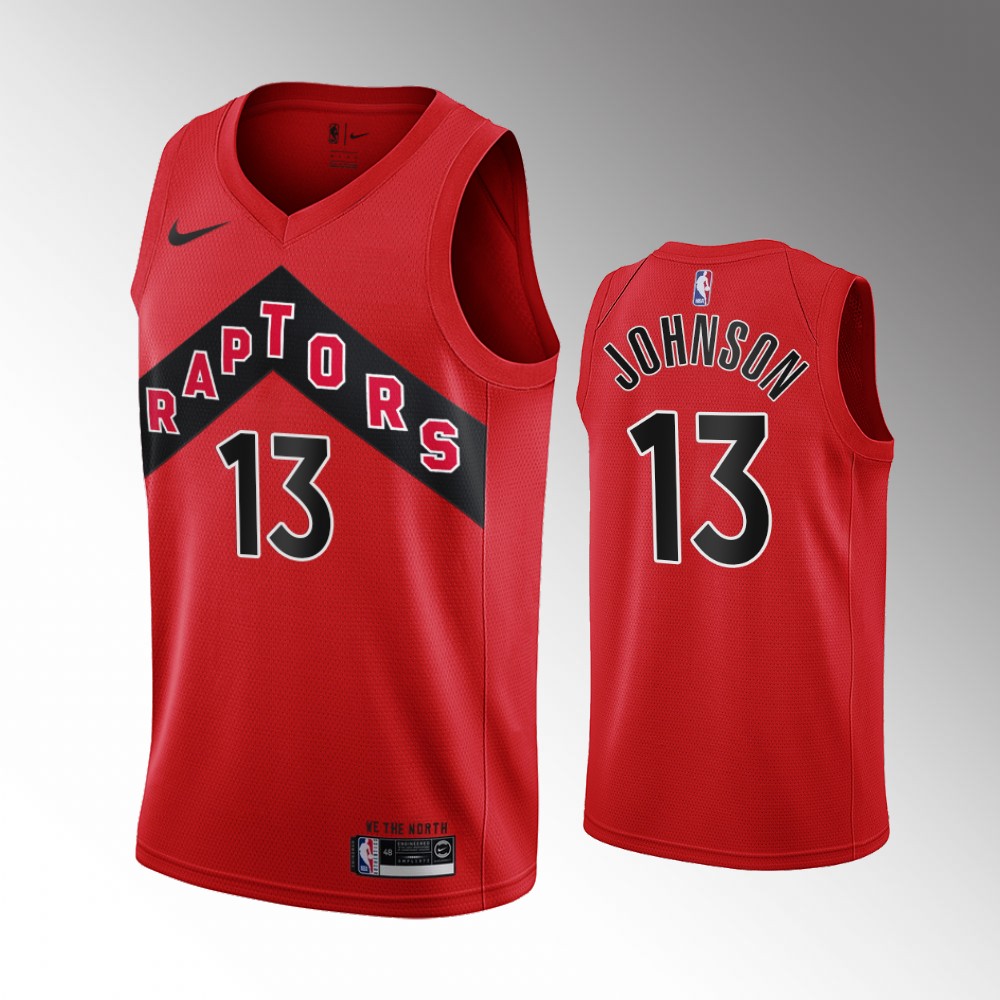 David Johnson Toronto Raptors 2021 Icon Edition Red 2021 Nba Draft Jersey