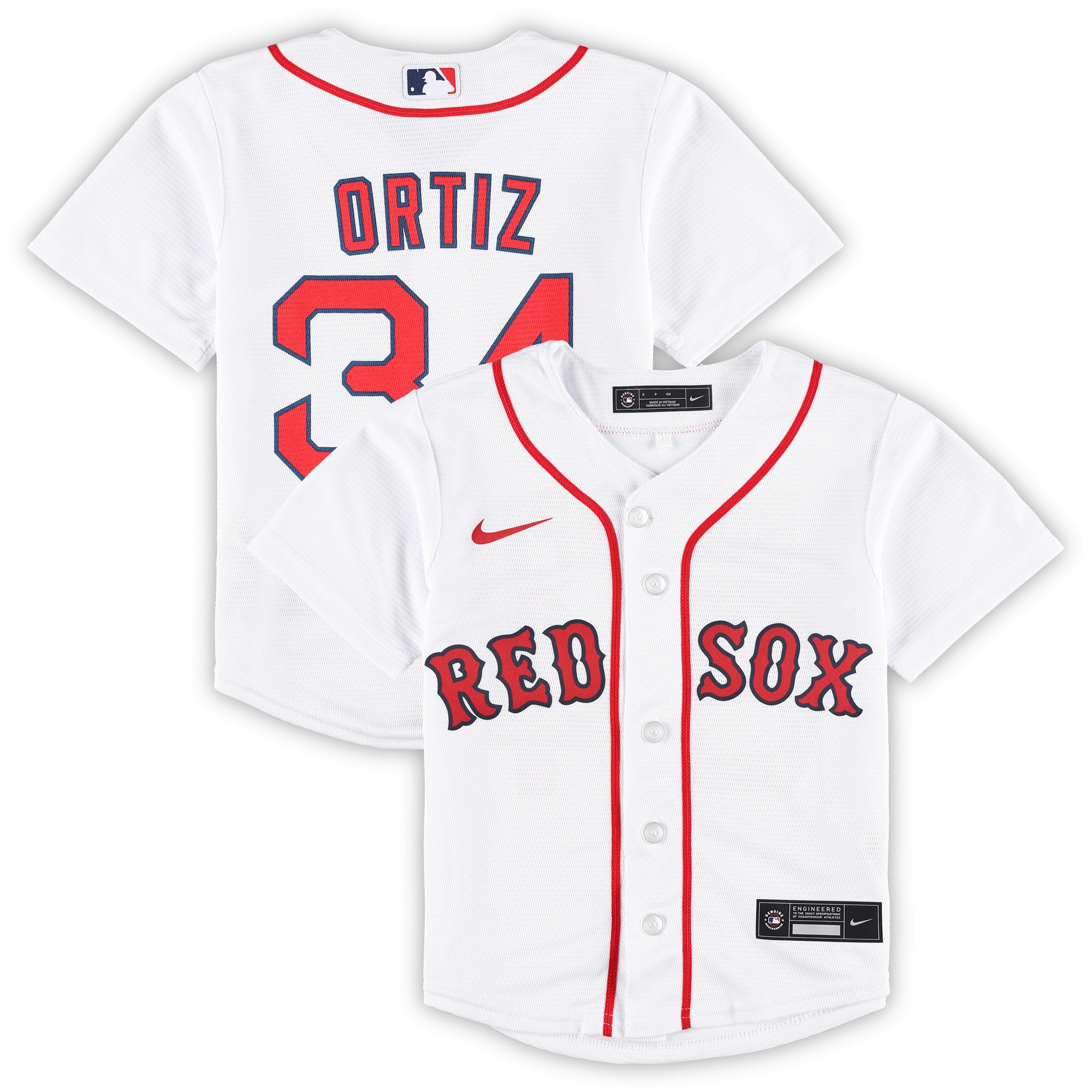 David Ortiz Boston Red Sox Preschool 2022 Hall Of Fame Team Replica Player Jersey - White