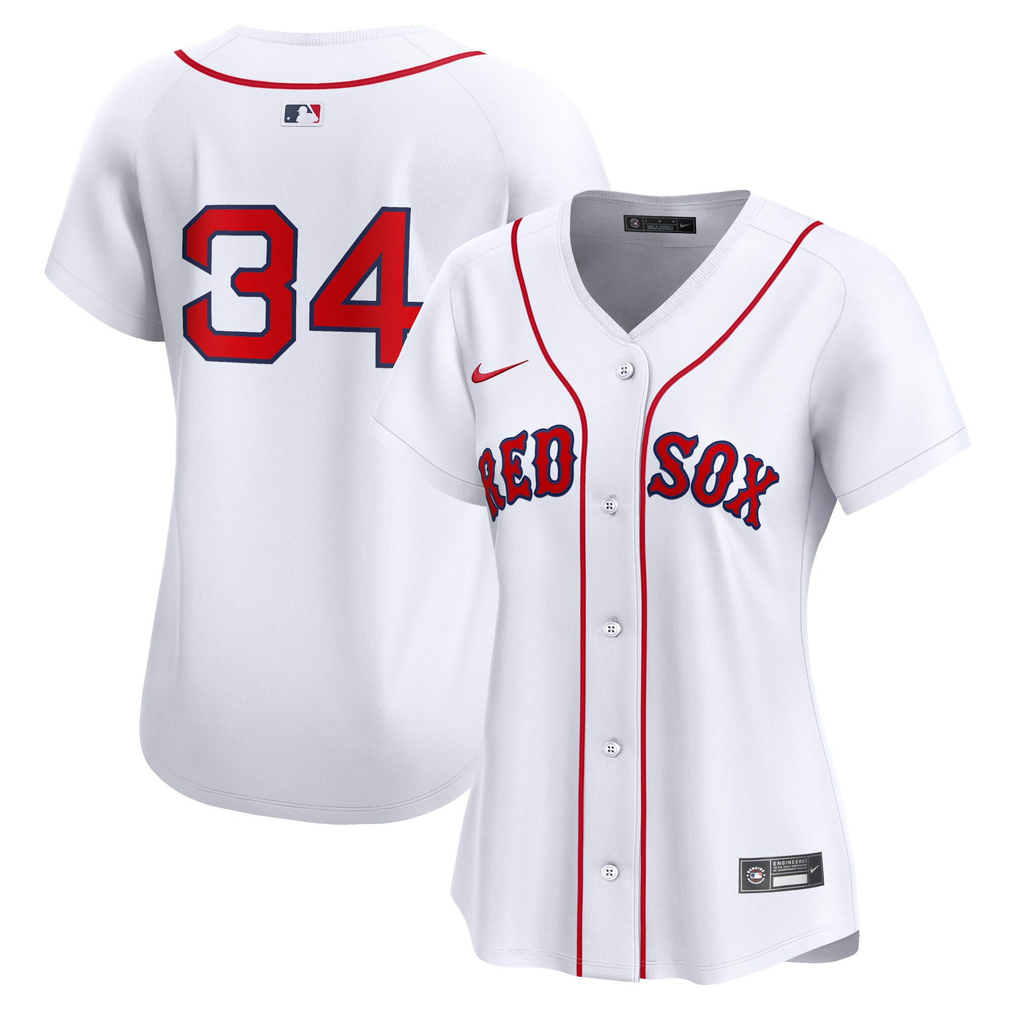 David Ortiz Boston Red Sox Women's Home Limited Player Jersey - White