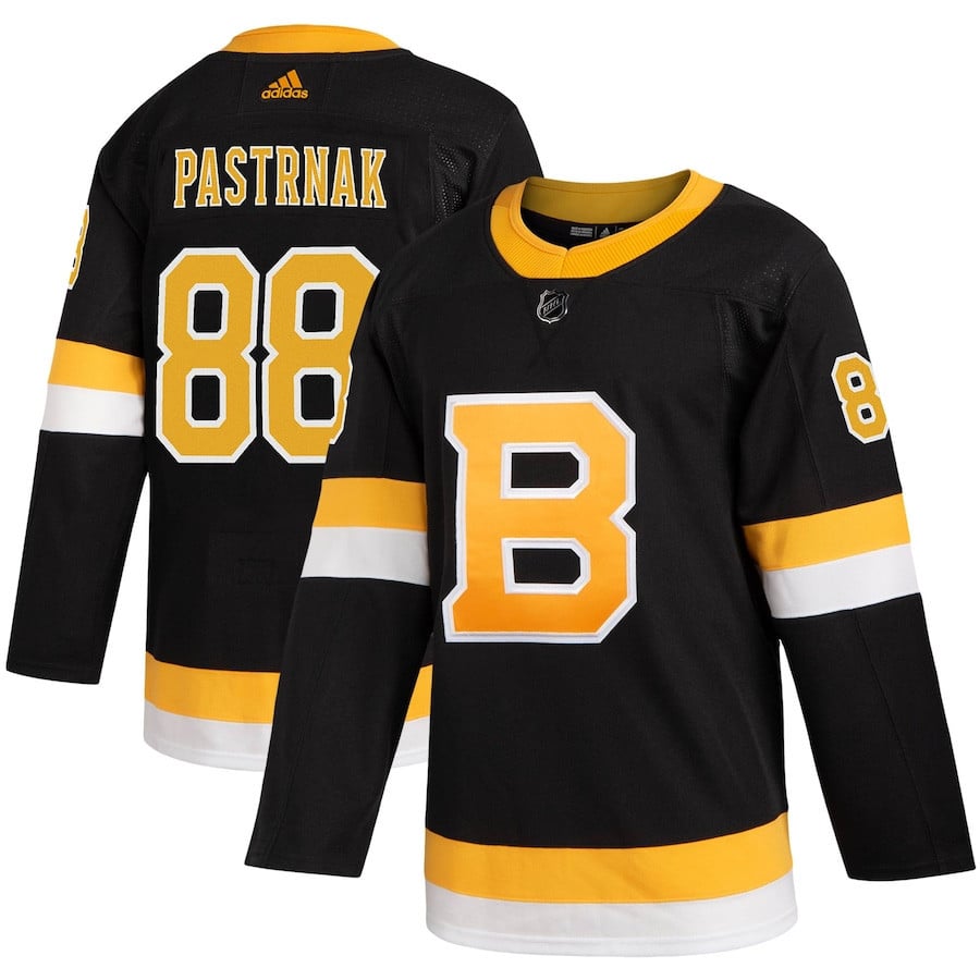 David Pastrnak 88 Boston Bruins Alternate Jersey - Men, Black - JS214 