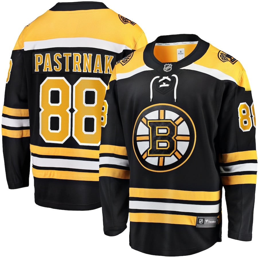 David Pastrnak 88 Boston Bruins Home Breakaway Jersey - Black - JS531 