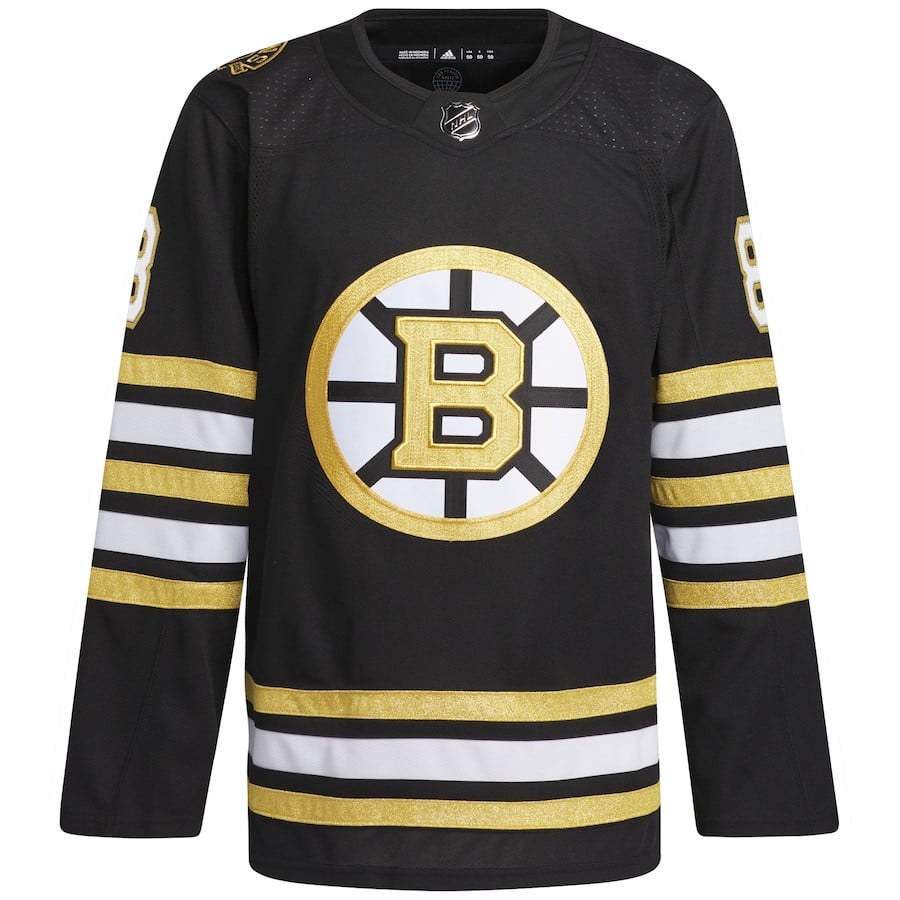 Alternative view of David Pastrnak 88 Boston Bruins Primegreen Men Jersey - Black - JS591 