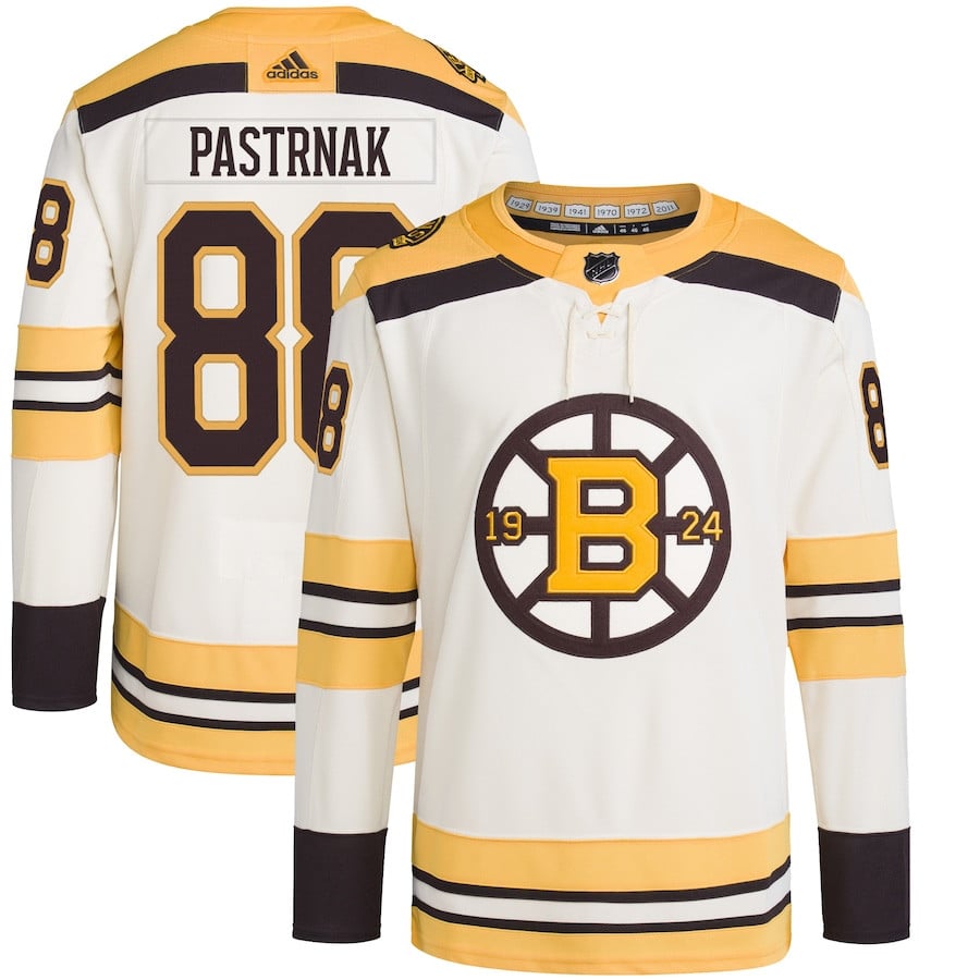 David Pastrnak 88 Boston Bruins Primegreen Men Jersey - Cream - JS182 