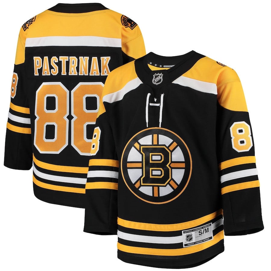 David Pastrnak 88 Boston Bruins Youth Home Jersey - Black - JS955 