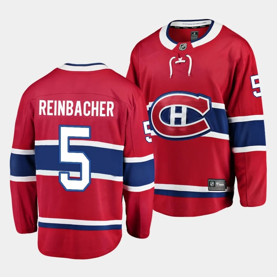 David Reinbacher #5 Montreal Canadiens 2023 Draft Home Men Jersey - Red - JS139 