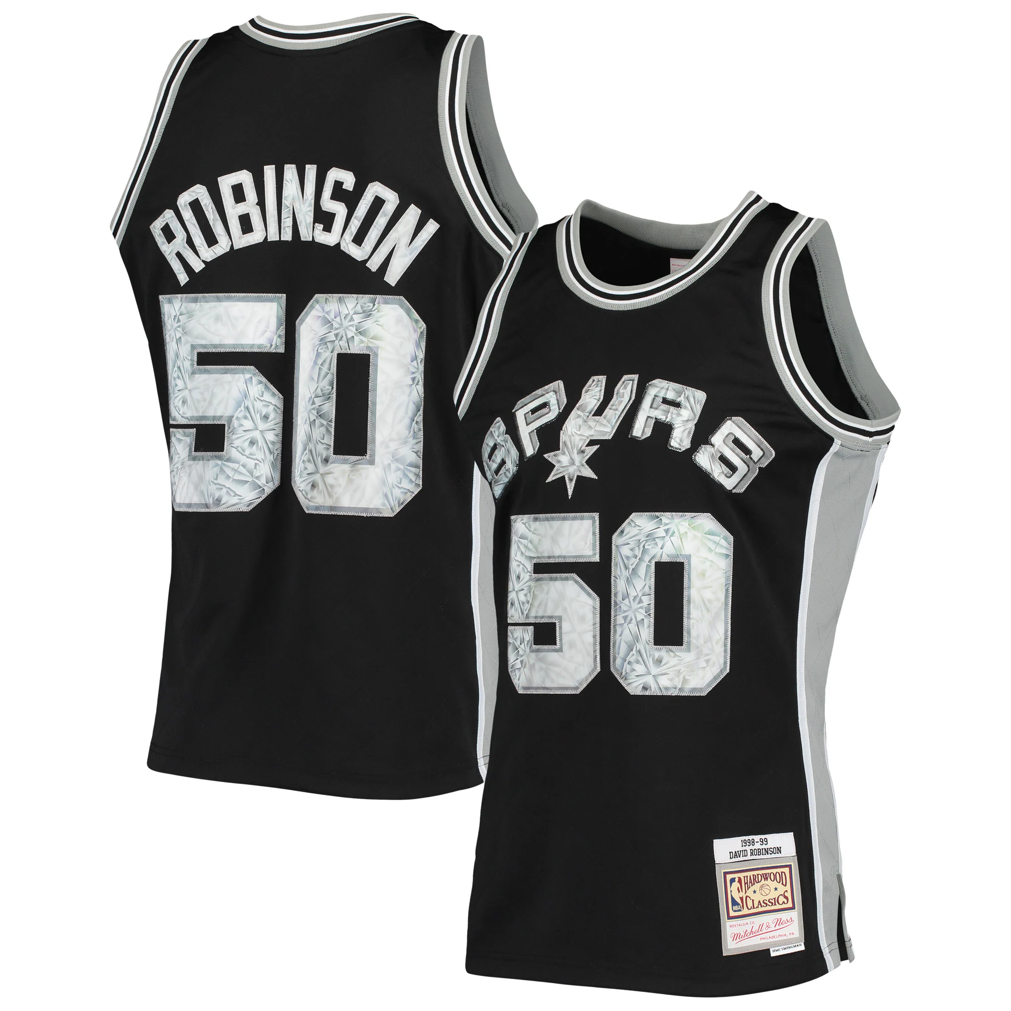David Robinson San Antonio Spurs Mitchell & Ness 1996-97 Hardwood Classics Nba 75th Anniversary Diamond Swingman Jersey - Black