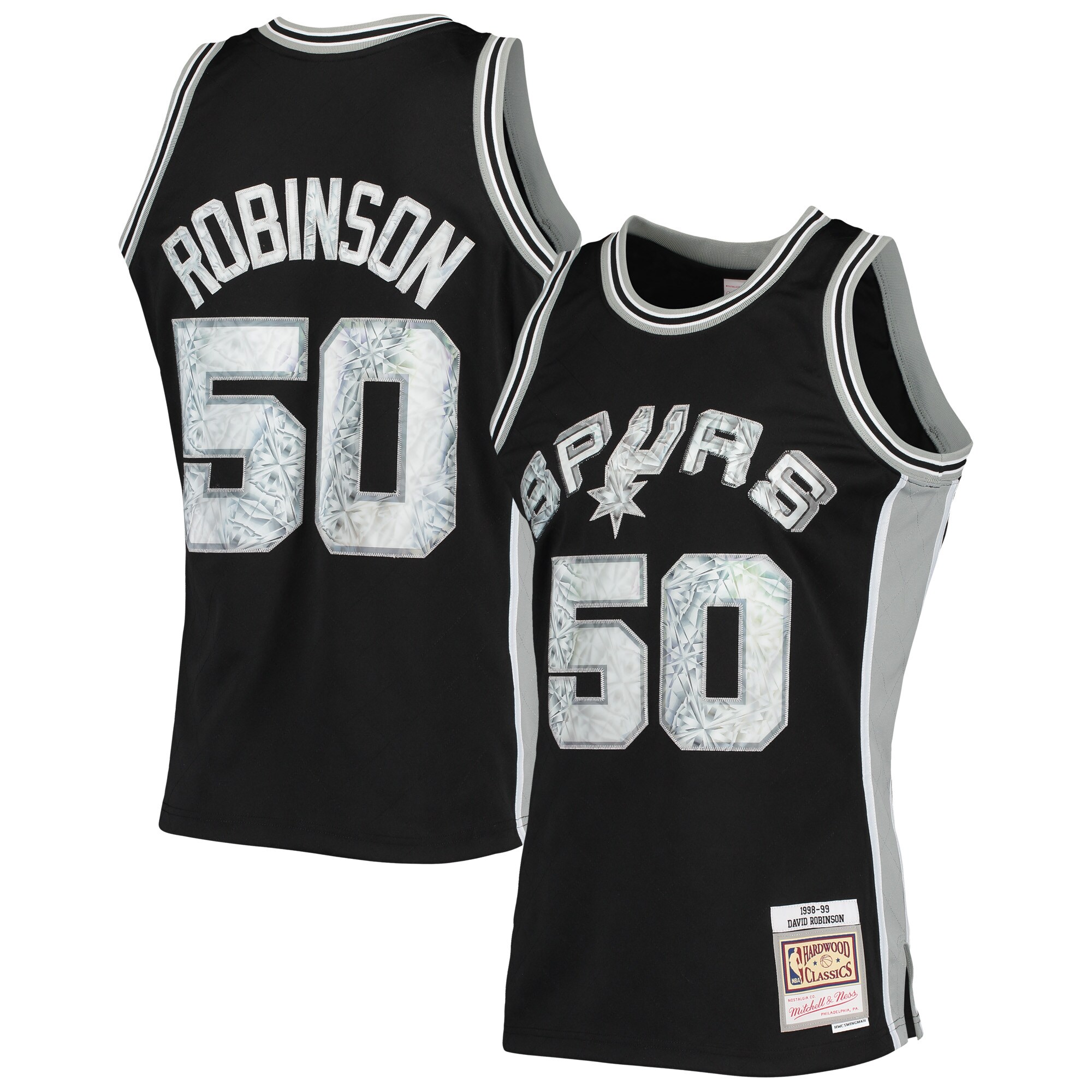 David Robinson San Antonio Spurs Mitchell & Ness 1998/99 Hardwood Classics Nba 75th Anniversary Diamond Swingman Jersey - Black