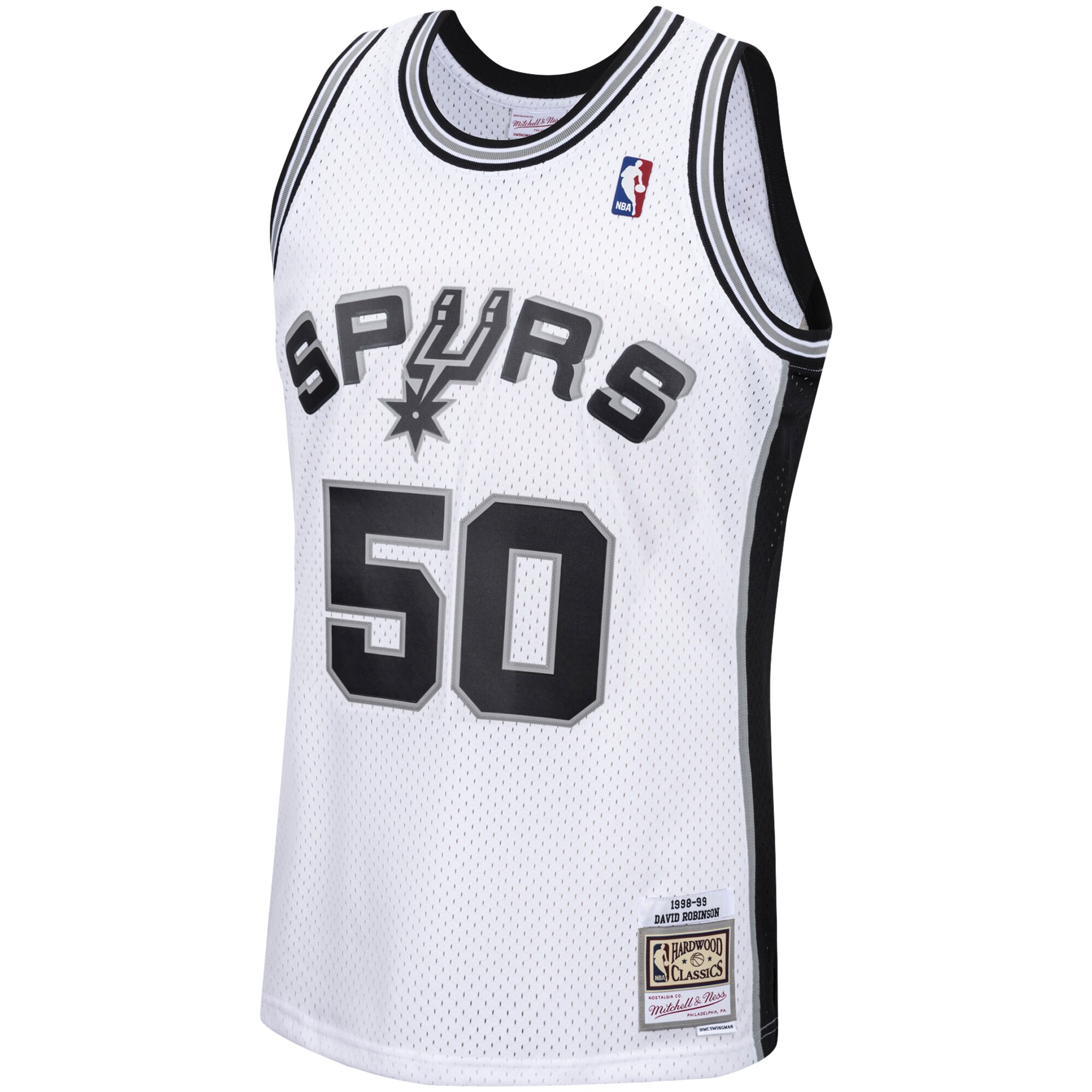 Alternative view of David Robinson San Antonio Spurs Mitchell & Ness 1998/99 Hardwood Classics Swingman Jersey - White