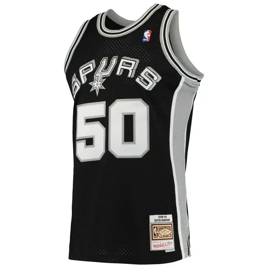 Alternative view of David Robinson San Antonio Spurs Mitchell & Ness Hardwood Classics 1998-99 Swingman Jersey - Black - JS666 