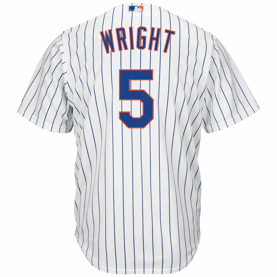 Alternative view of David Wright New York Mets Majestic Home Big And Tall Replica Cool Base Player Jersey - White Royal