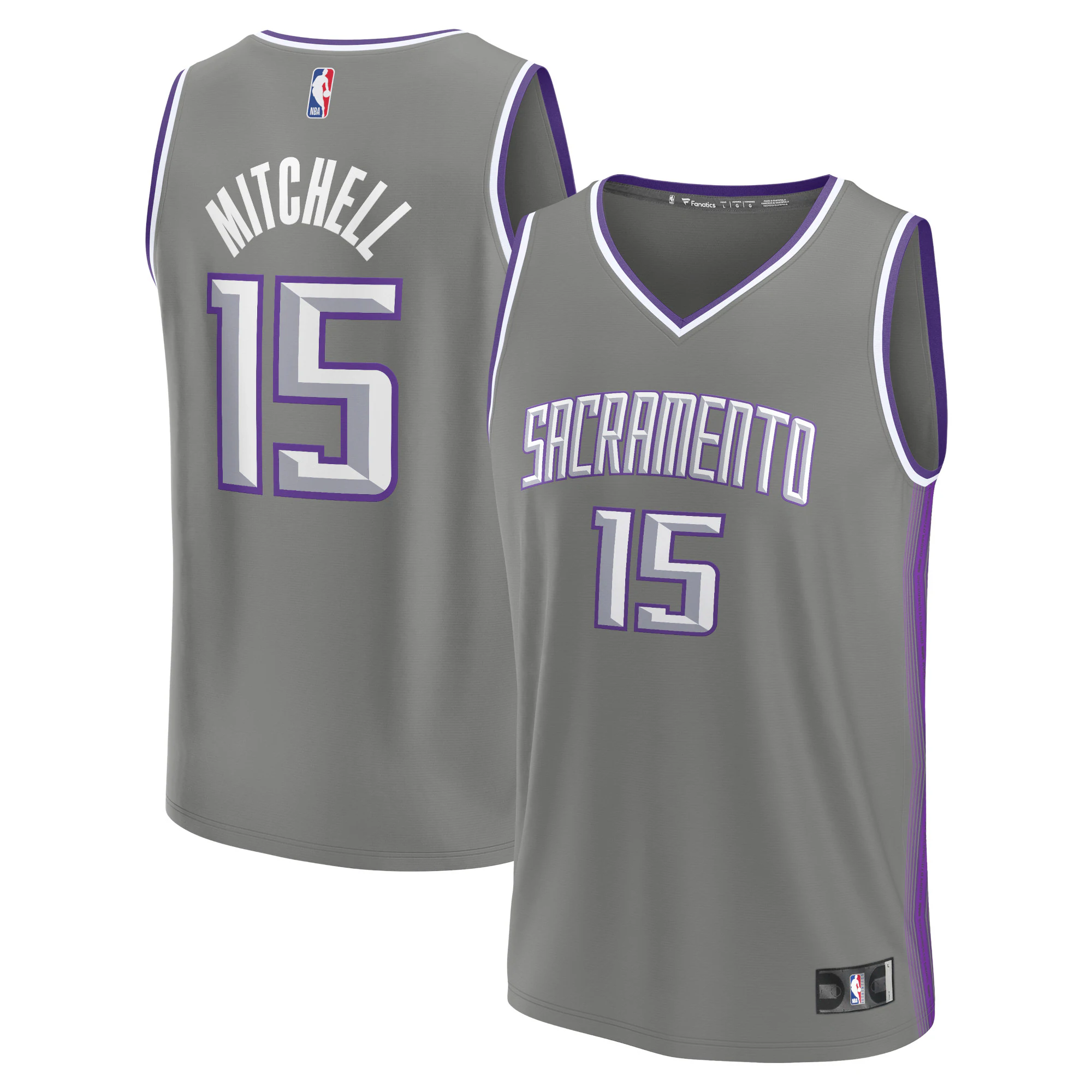 Davion Mitchell Sacramento Kings Fanatics Branded 2022/23 Fastbreak Jersey - City Edition - Gray