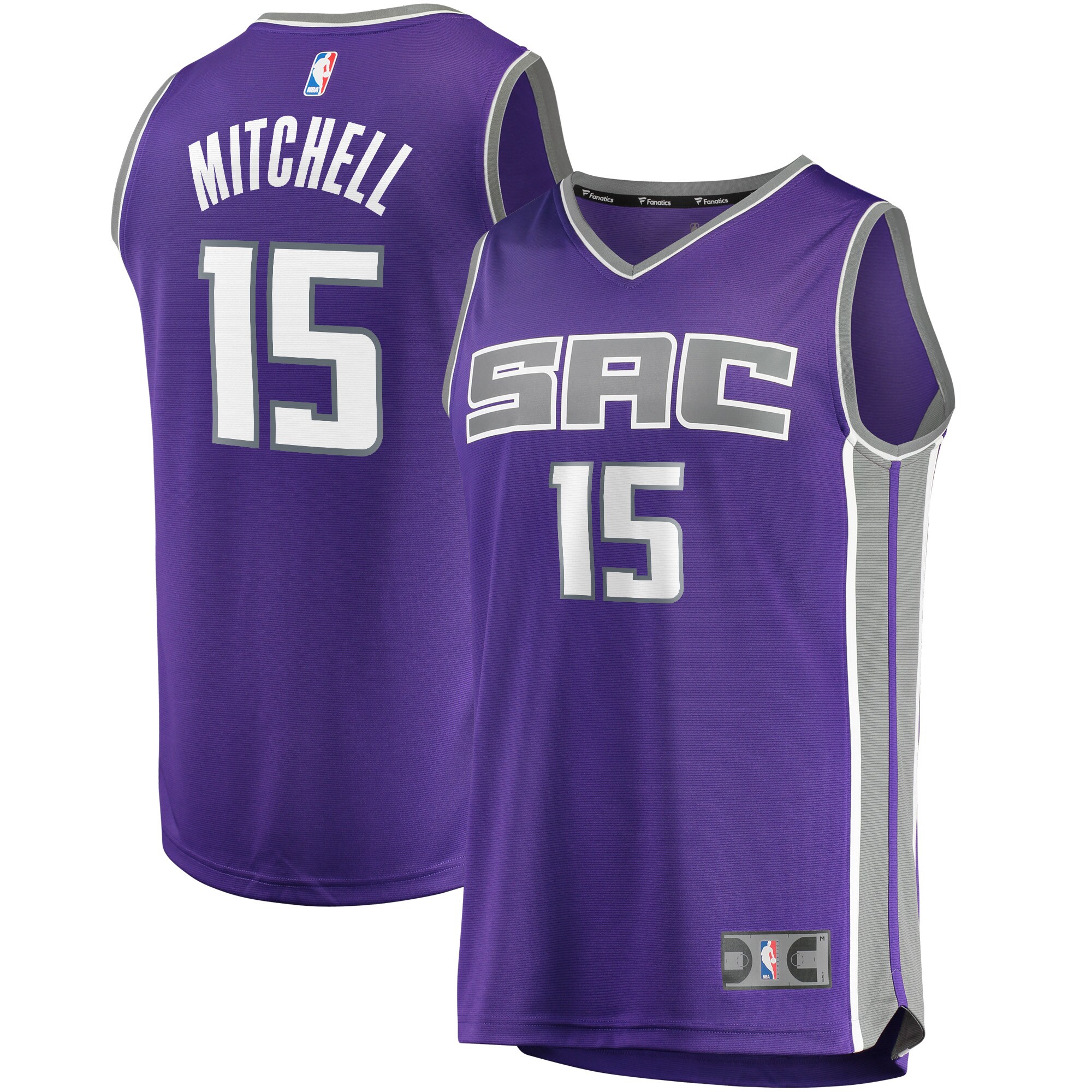 Davion Mitchell Sacramento Kings Fanatics Branded Youth 2021 Nba Draft First Round Pick Fast Break Replica Jersey Purple - Icon Edition