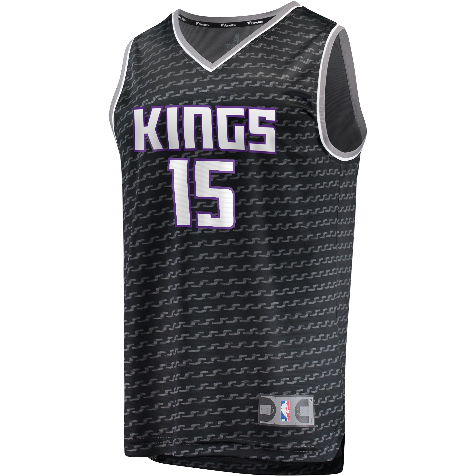 Alternative view of Davion Mitchell Sacramento Kings Fanatics Fast Break Replica Player Jersey - Statement Edition - Black
