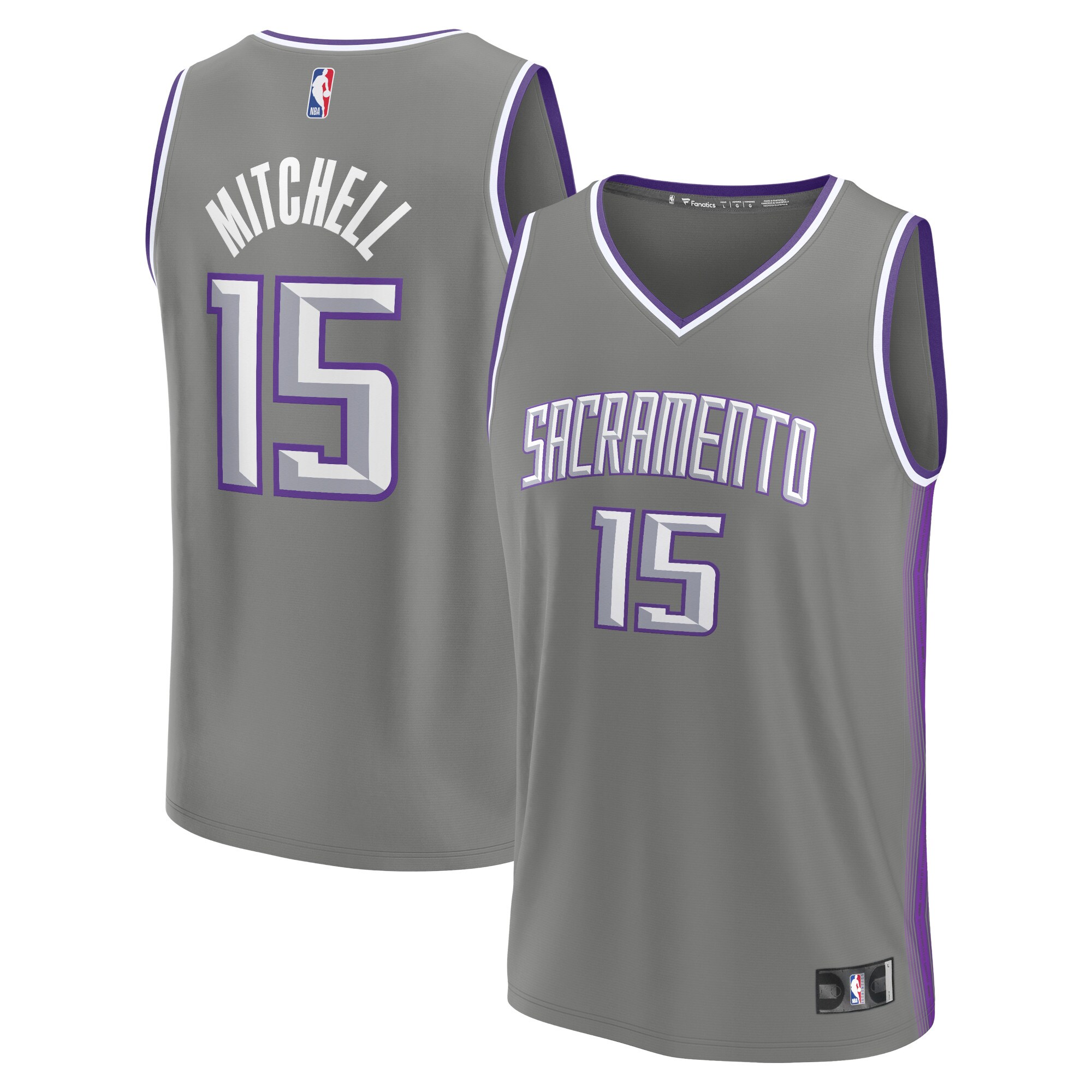 Davion Mitchell Sacramento Kings Fanatics Fastbreak Jersey - City Edition - Gray