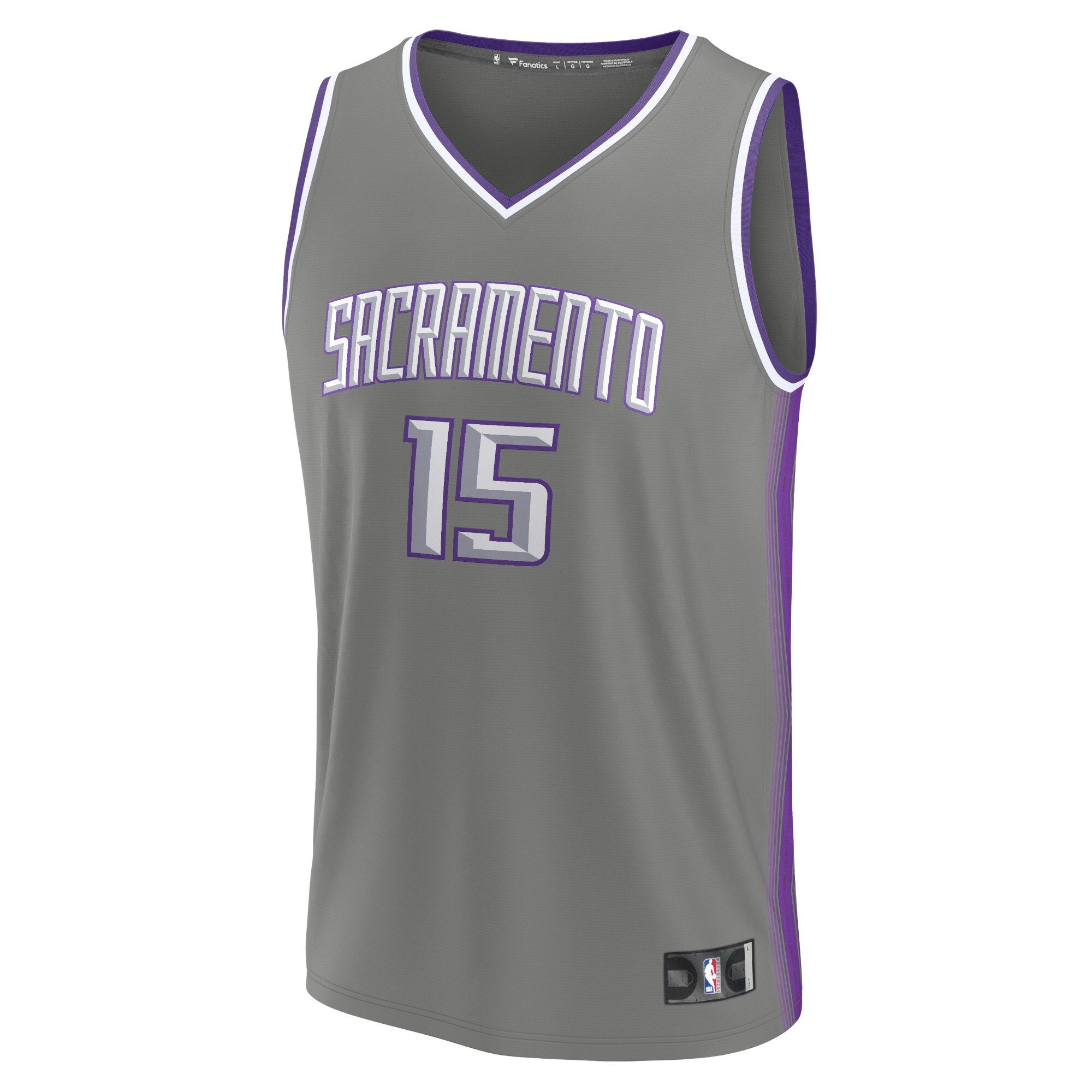 Alternative view of Davion Mitchell Sacramento Kings Fanatics Fastbreak Jersey - City Edition - Gray