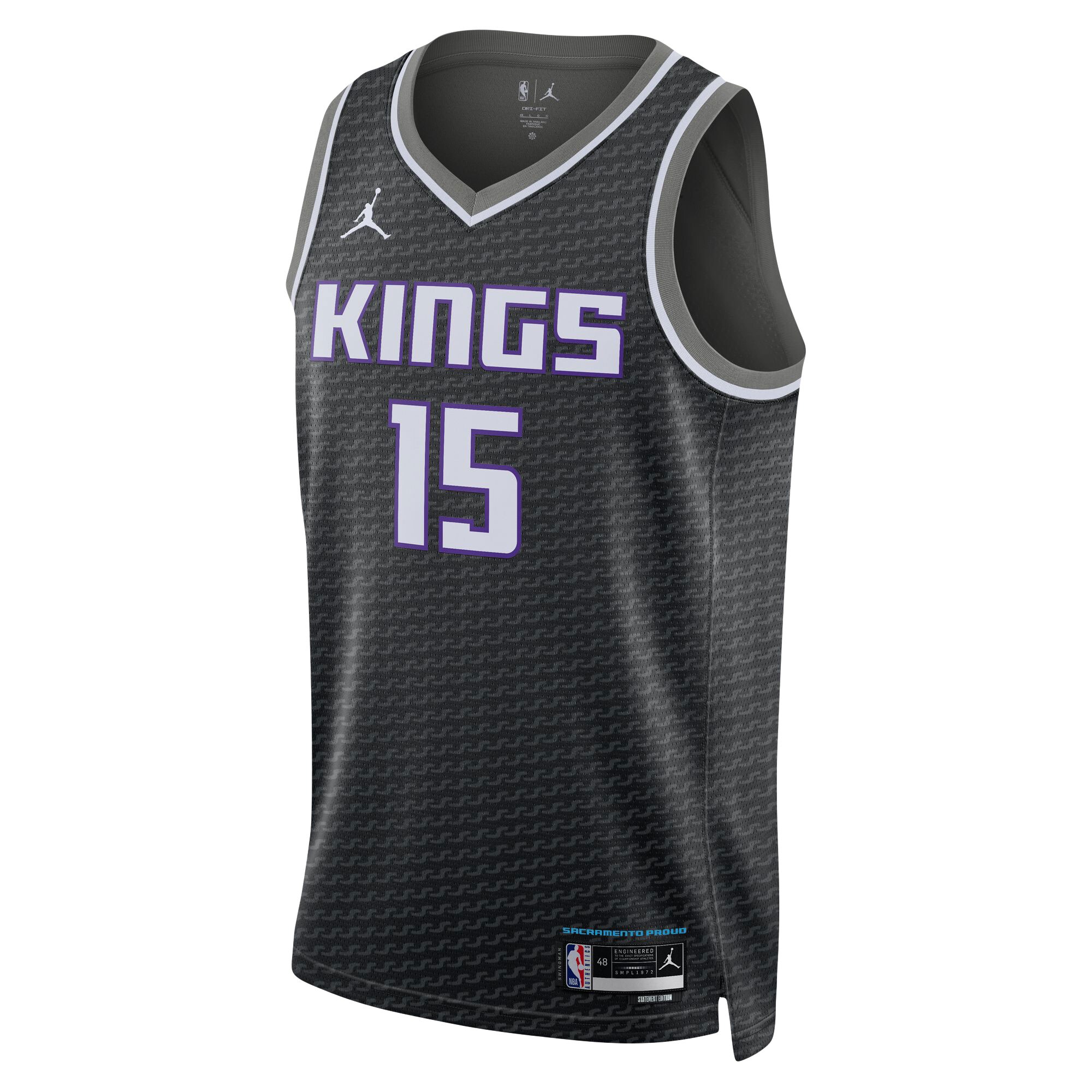Alternative view of Davion Mitchell Sacramento Kings Jordan Brand Unisex Swingman Jersey – Statement Edition – Black