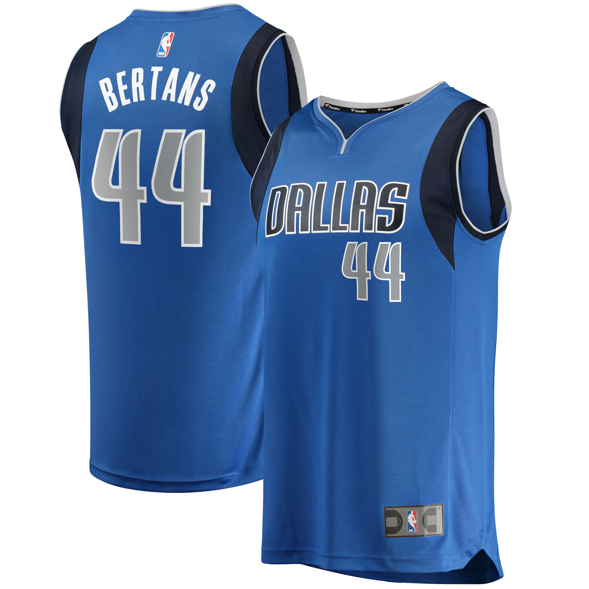 Alternative view of Davis Bertans Dallas Mavericks Fanatics Branded 2021/22 Fast Break Replica Jersey - Icon Edition - Royal
