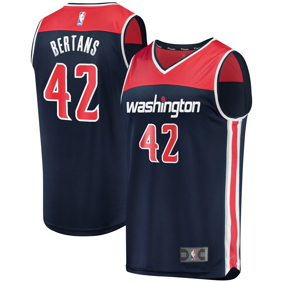 Davis Bertans Washington Wizards Fanatics Branded Fast Break Replica Player Jersey Navy - Statement Edition