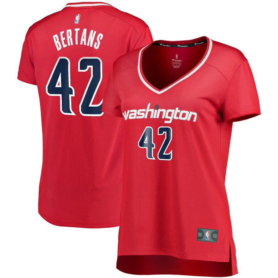 Davis Bertans Washington Wizards Fanatics Branded Women's Fast Break Replica Player Jersey - Icon Edition - Red