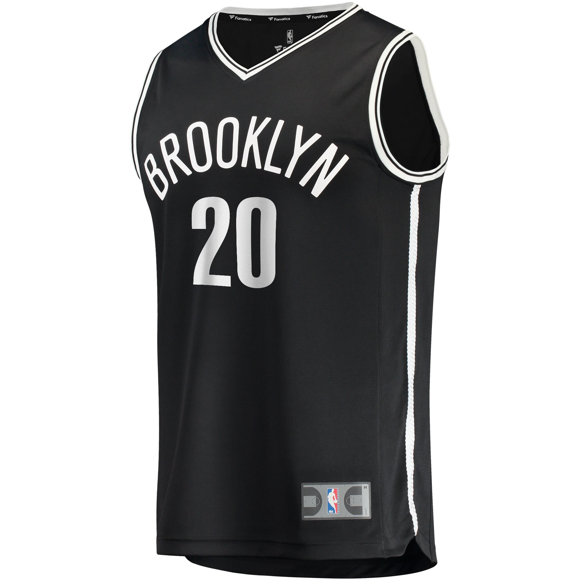 Alternative view of Day'ron Sharpe Brooklyn Nets Fanatics Fast Break Replica Jersey - Icon Edition - Black
