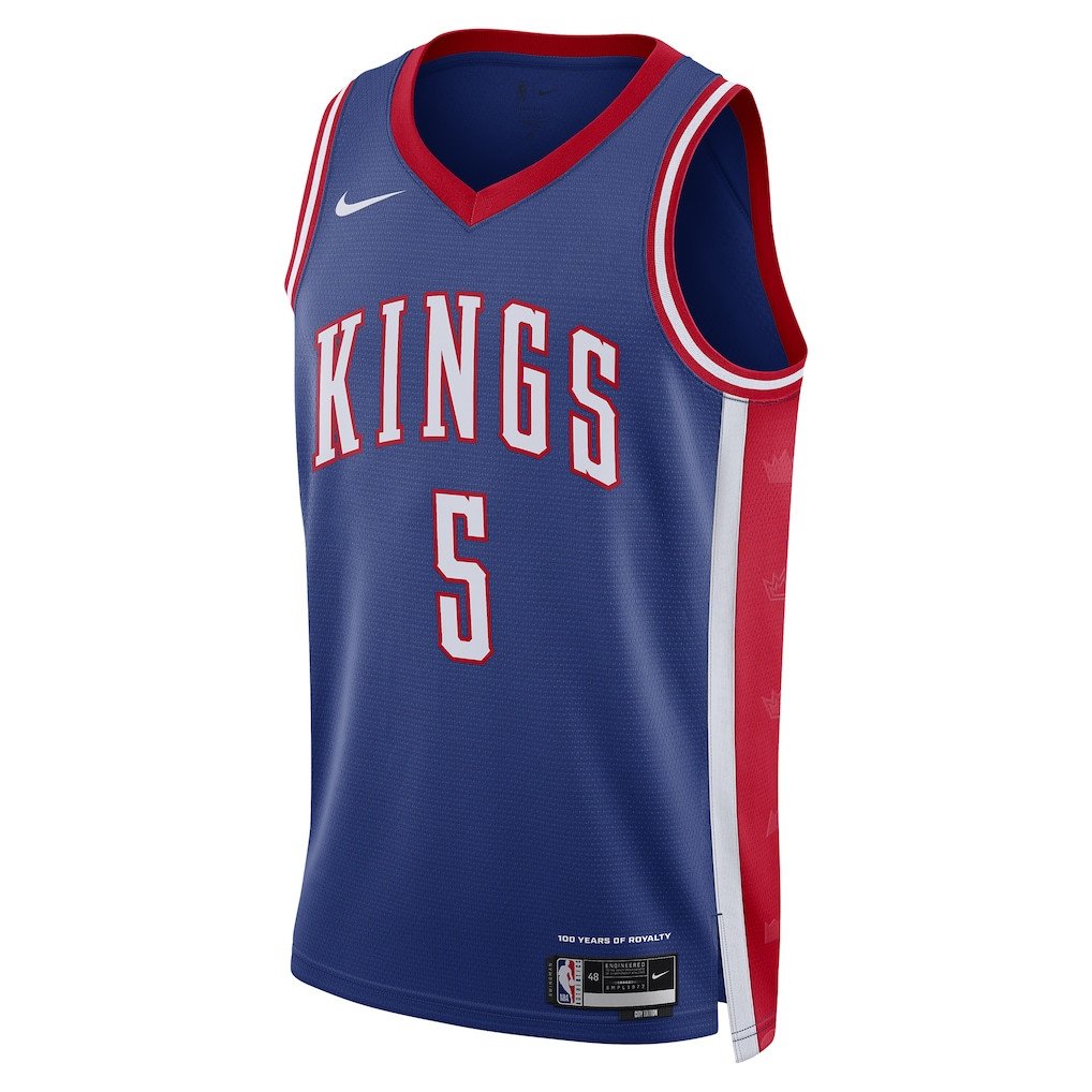 Alternative view of De'Aaron Fox 5 Sacramento Kings Unisex 2024/25 Swingman Player Jersey - City Edition - Blue - JS328 