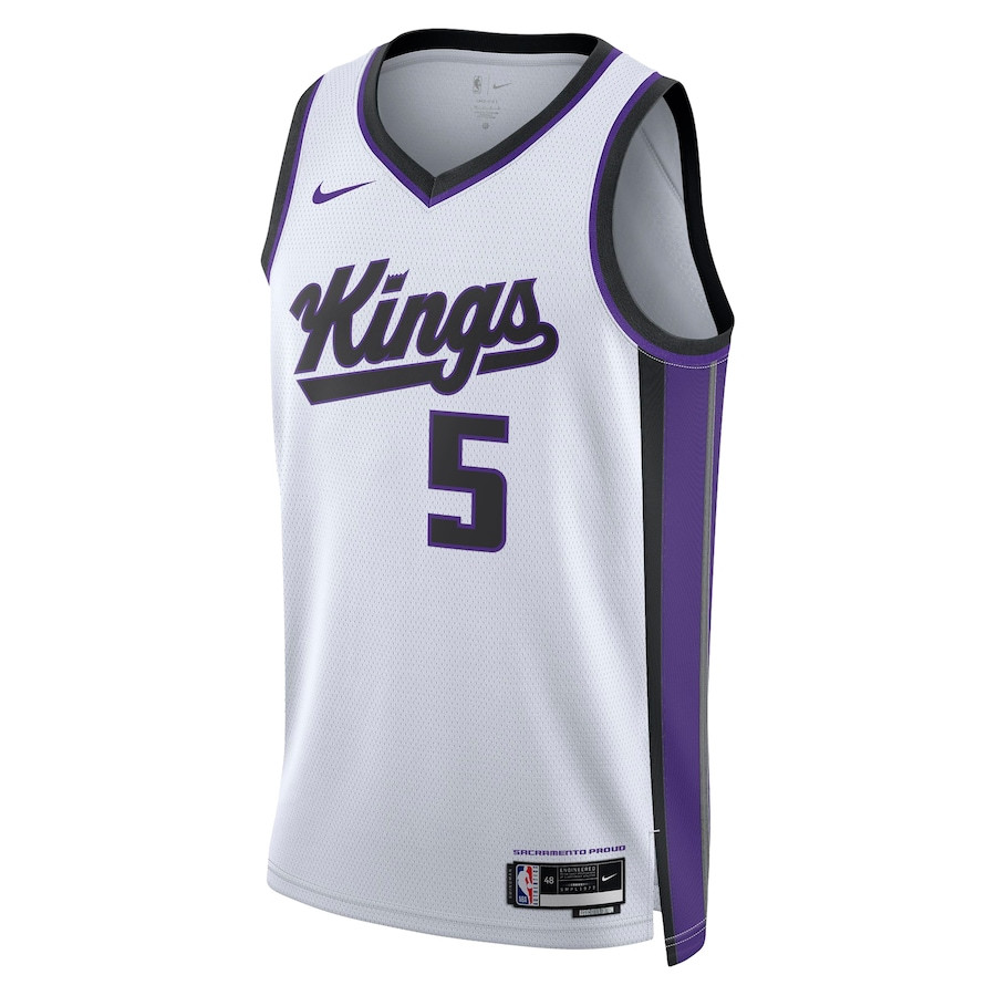 Alternative view of De'Aaron Fox 5 Sacramento Kings Unisex Swingman Jersey - Association Edition - White - JS952 
