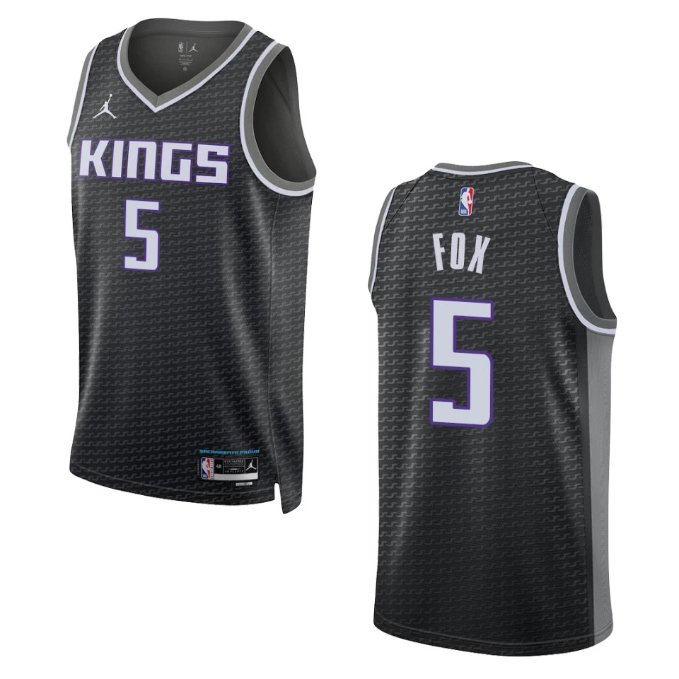 De'aaron Fox Black Statement Edition 2022-23 Sacramento Kings Swingman Jersey