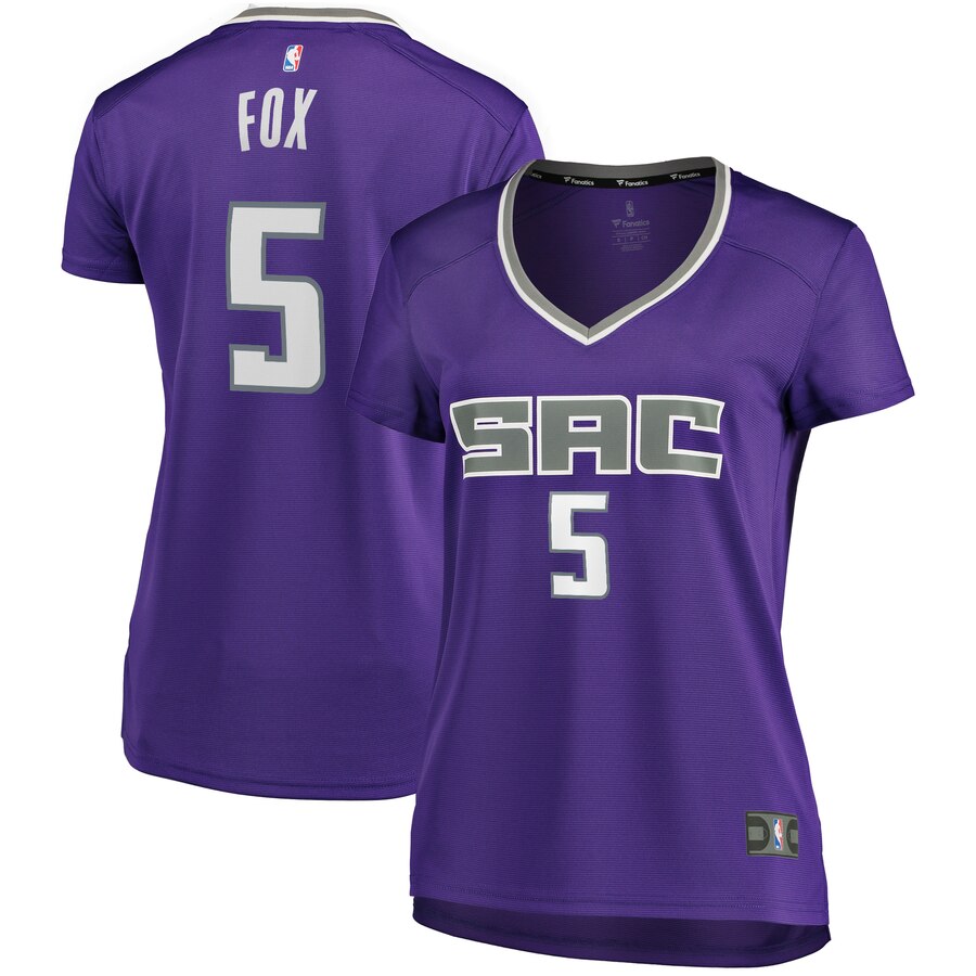 De'aaron Fox Sacramento Kings Fanatics Branded Women's Fast Break Player Replica Jersey - Icon Edition - Purple