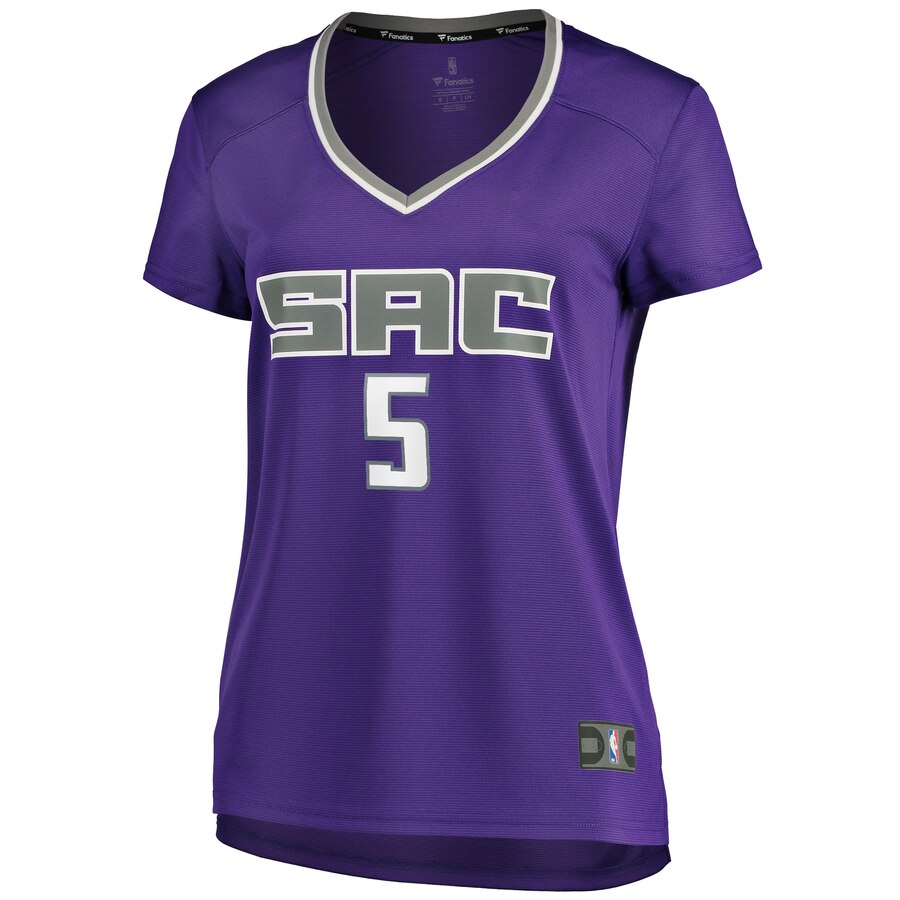 Alternative view of De'aaron Fox Sacramento Kings Fanatics Branded Women's Fast Break Player Replica Jersey - Icon Edition - Purple