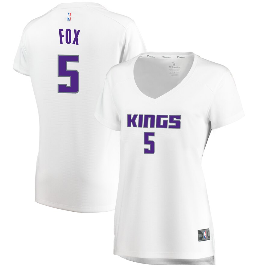 De'aaron Fox Sacramento Kings Fanatics Branded Women's Fast Break Replica Jersey - Association Edition - White