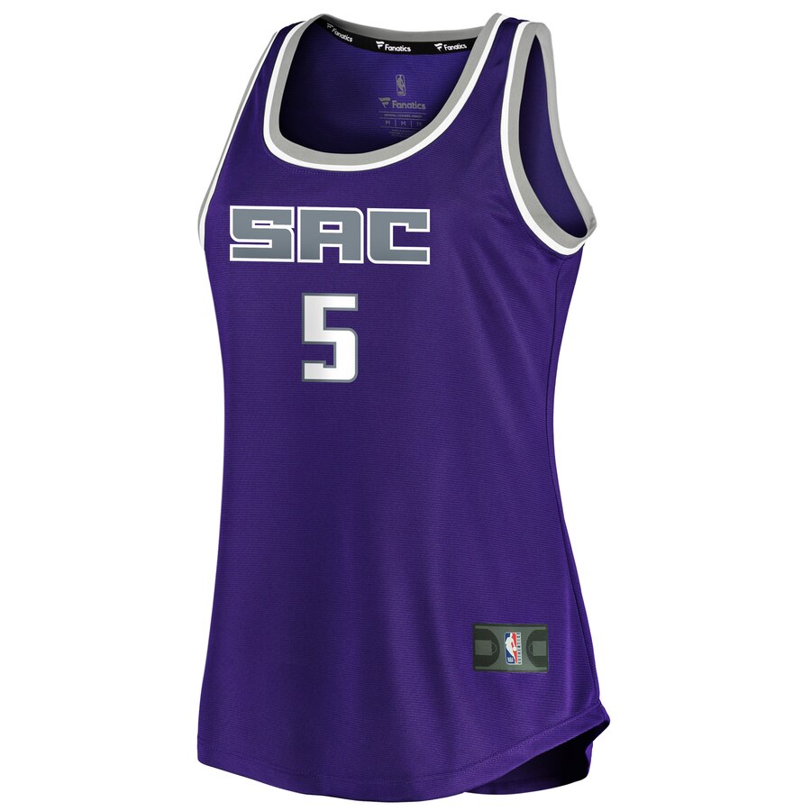 Alternative view of De'aaron Fox Sacramento Kings Fanatics Branded Women's Fast Break Tank Jersey - Icon Edition - Purple