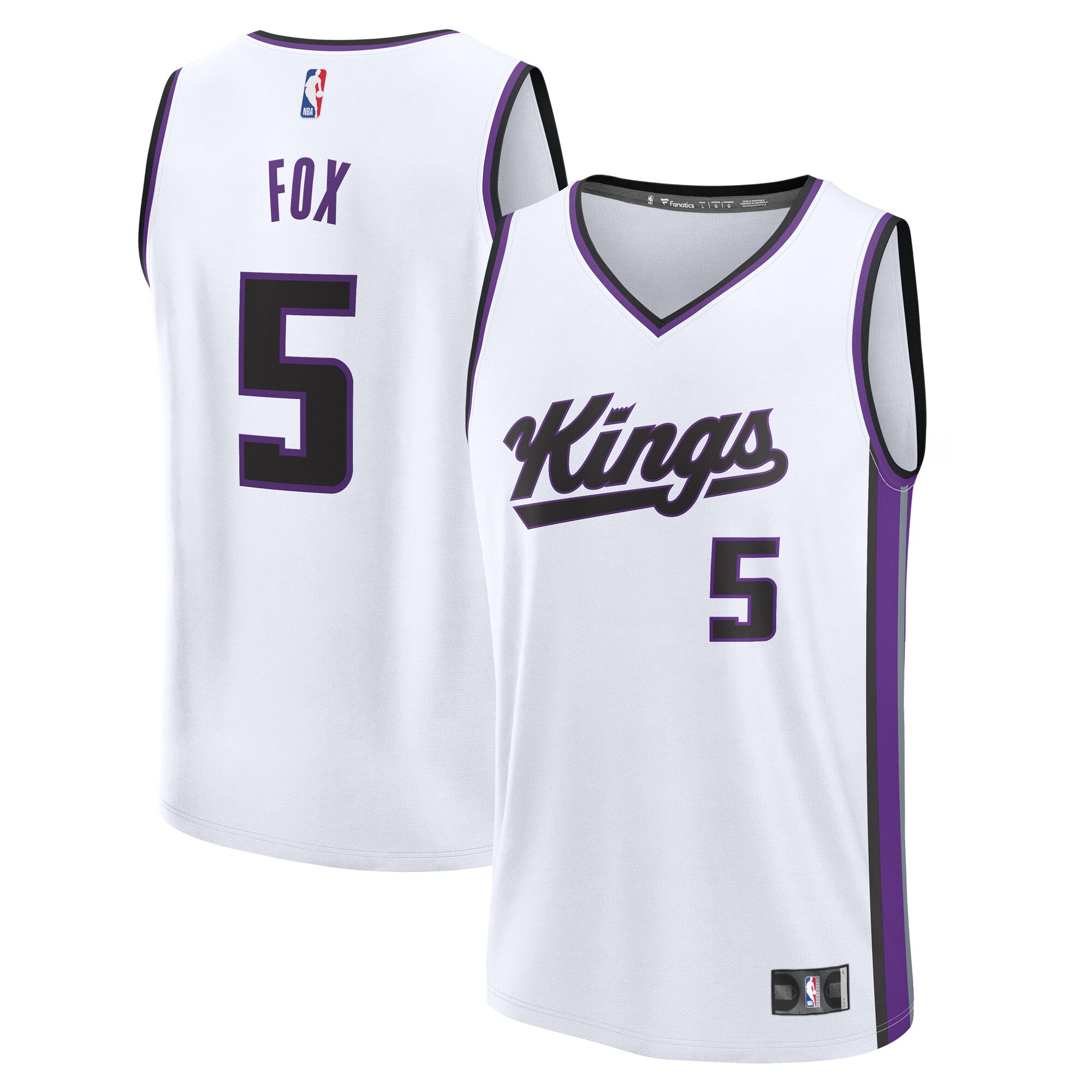 De'aaron Fox Sacramento Kings Fanatics Fast Break Replica Player Jersey - Association Edition - White