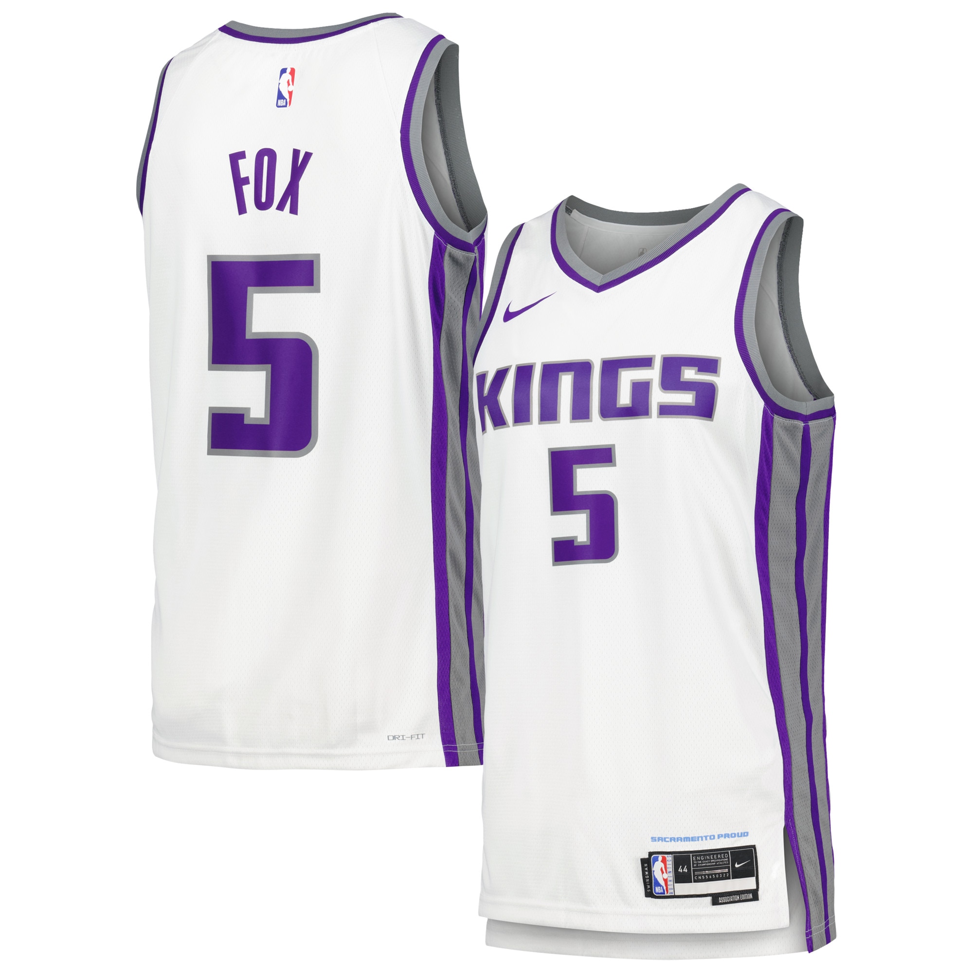 De’aaron Fox Sacramento Kings Swingman Player Jersey – Association Edition – White