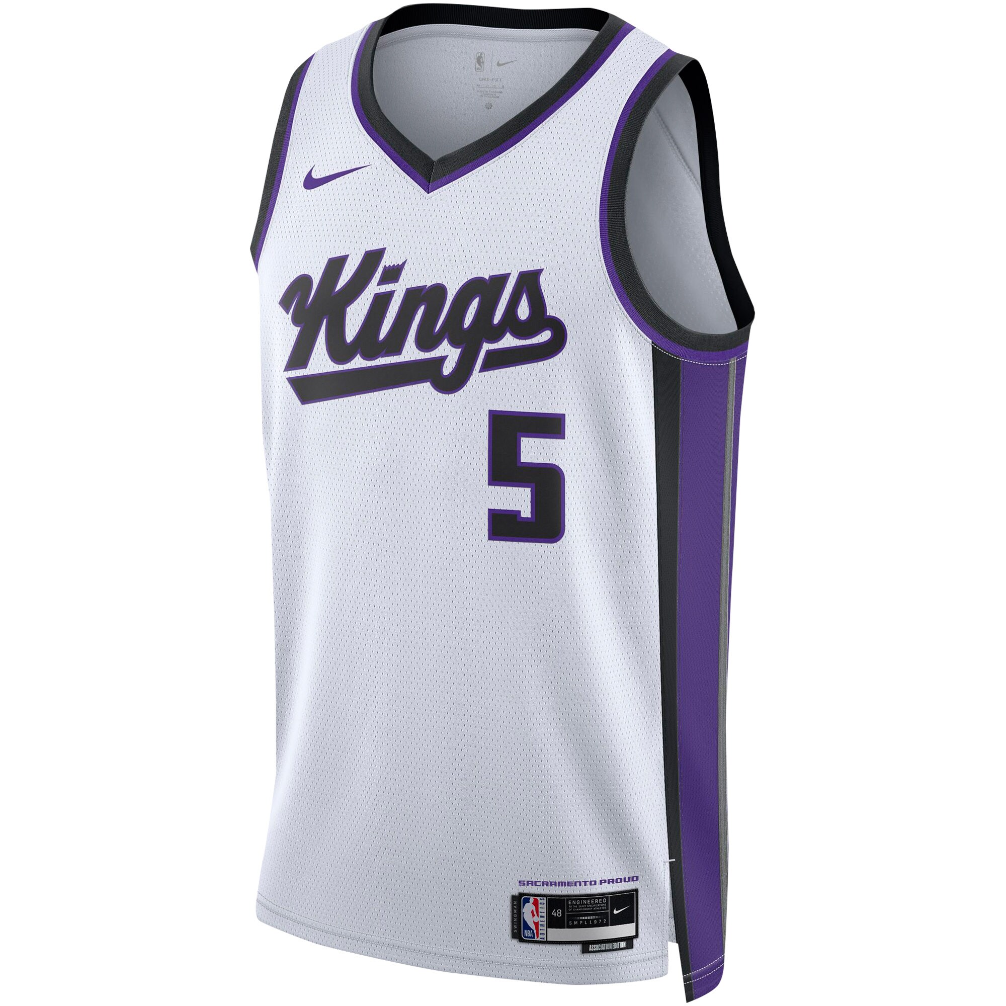 Alternative view of De'aaron Fox Sacramento Kings Unisex Swingman Jersey - Association Edition - White