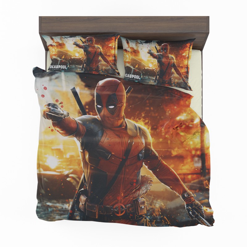 Alternative view of Deadpool Artwork Super Hero Bedding Set - Custom Bedding Set