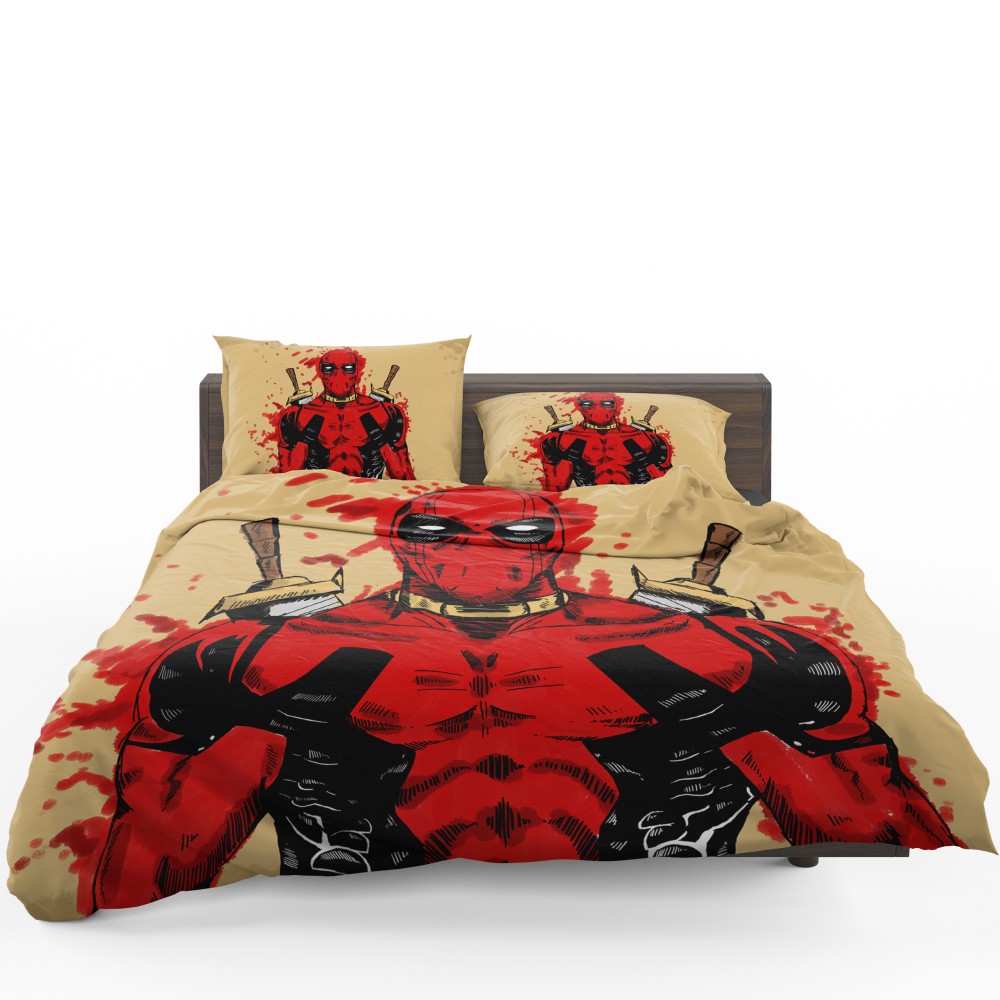 Alternative view of Deadpool Marvel Comics Art Bedding Set - Custom Bedding Set
