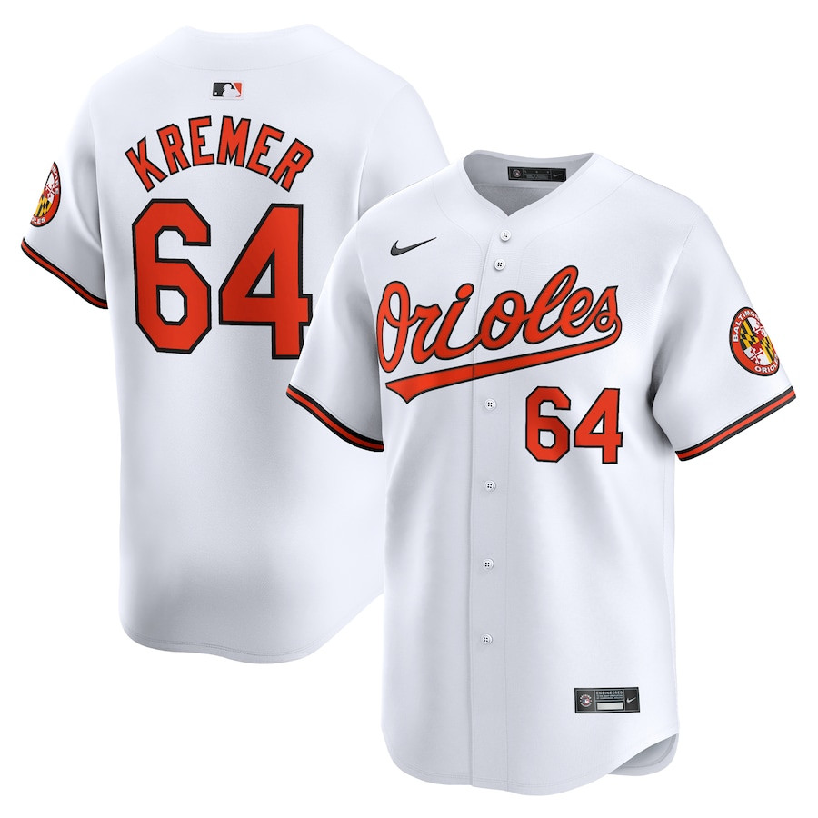 Dean Kremer 64 Baltimore Orioles Home Limited Men Jersey - White