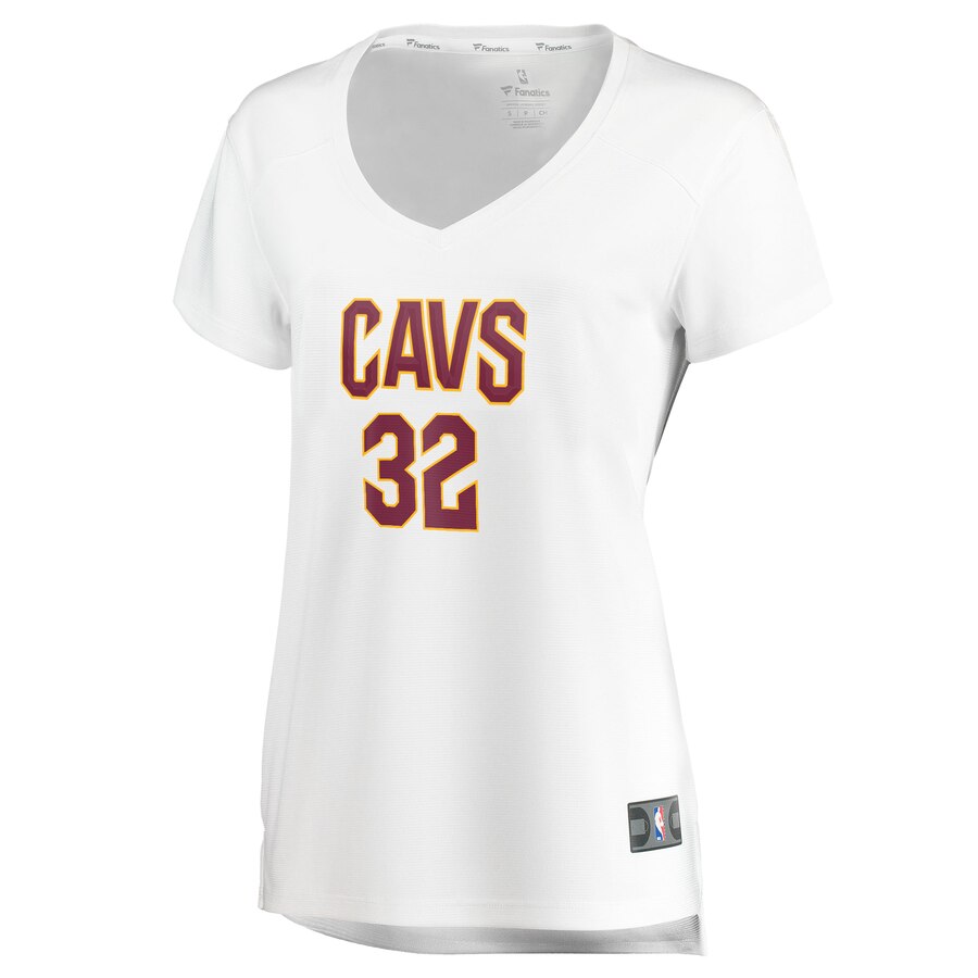Alternative view of Dean Wade Cleveland Cavaliers Fanatics Branded Women's Fast Break Replica Jersey White - Association Edition