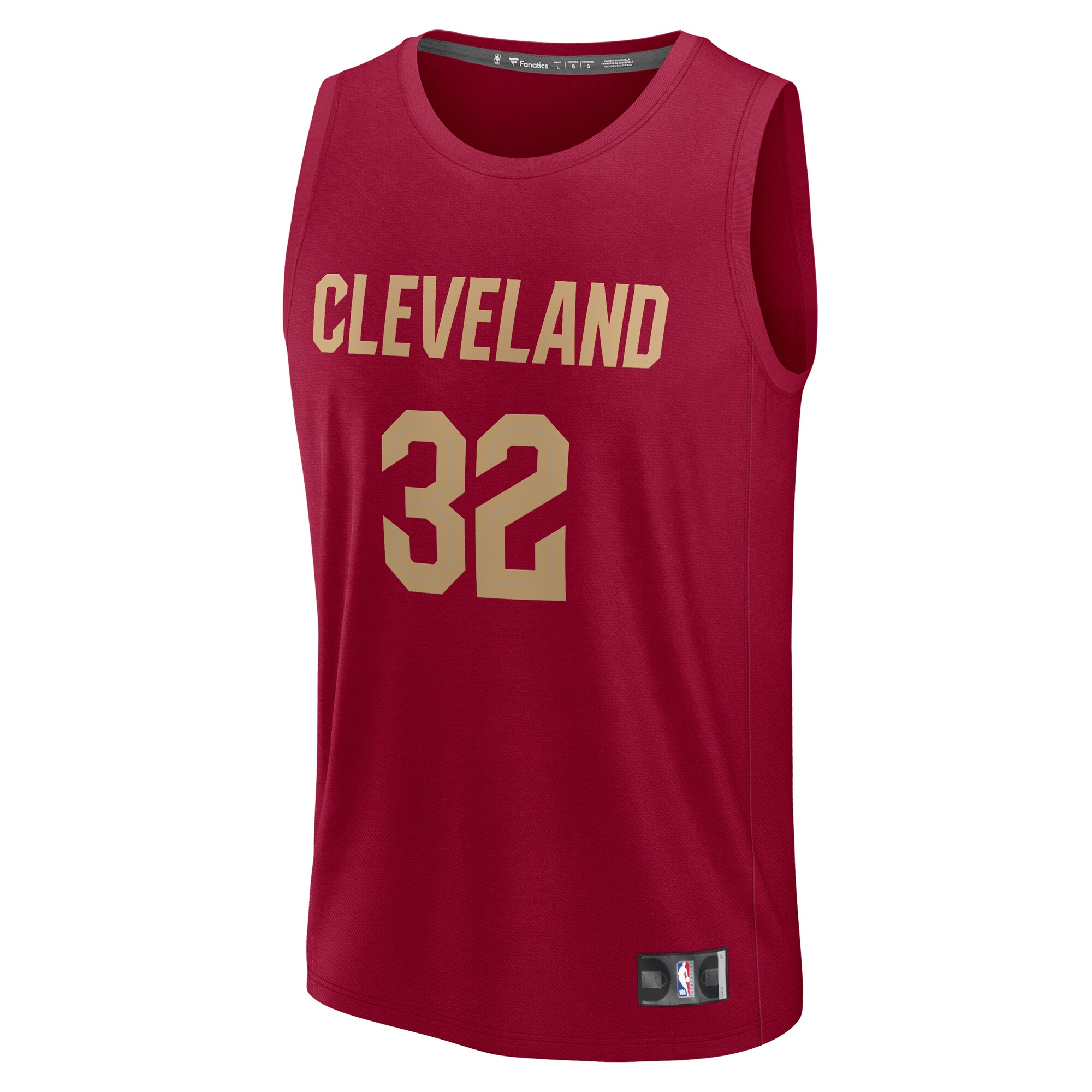 Alternative view of Dean Wade Cleveland Cavaliers Fanatics Fast Break Player Jersey - Icon Edition - Wine