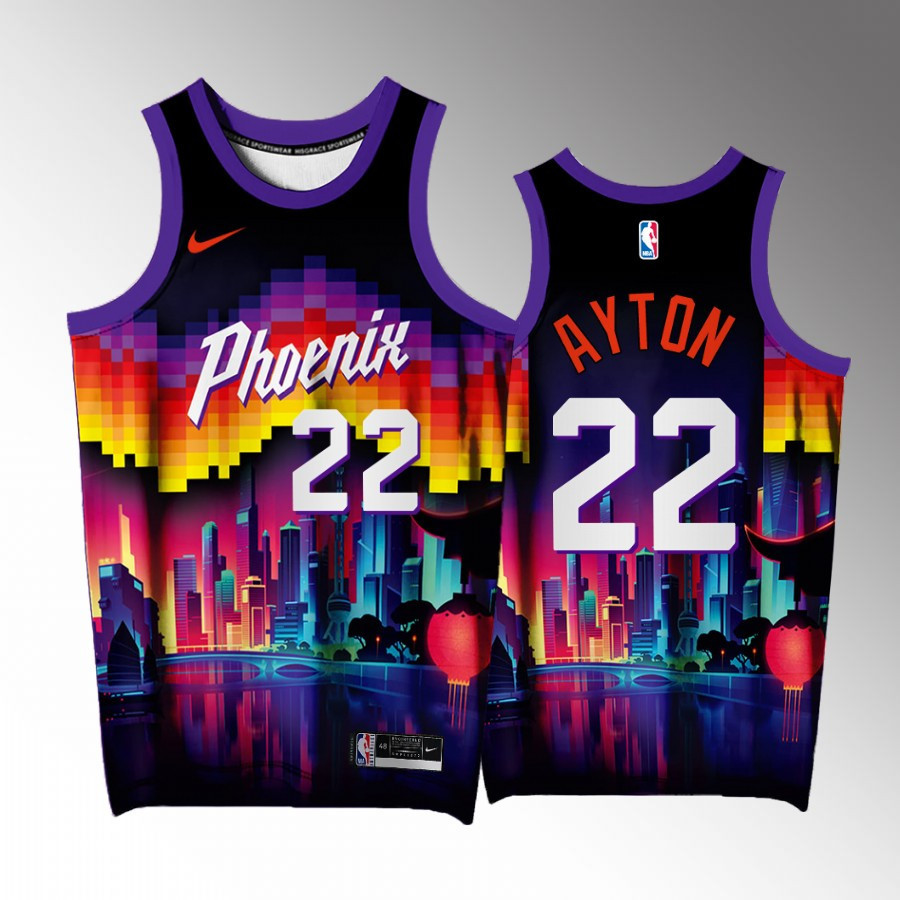 Deandre Ayton 22 Phoenix Suns Purple Jersey Arizona City Exclusive Edition - JS597 