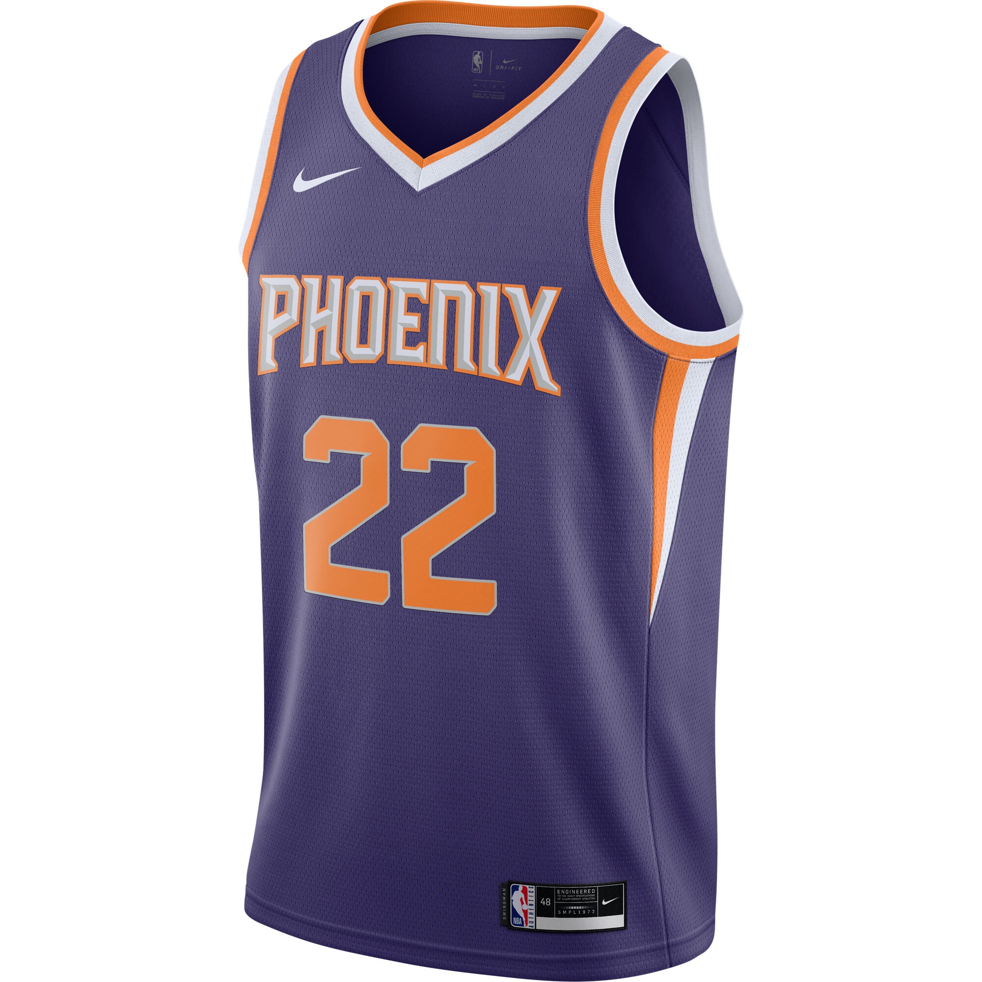 Alternative view of Deandre Ayton Phoenix Suns 2020/21 Swingman Player Jersey – Icon Edition – Purple