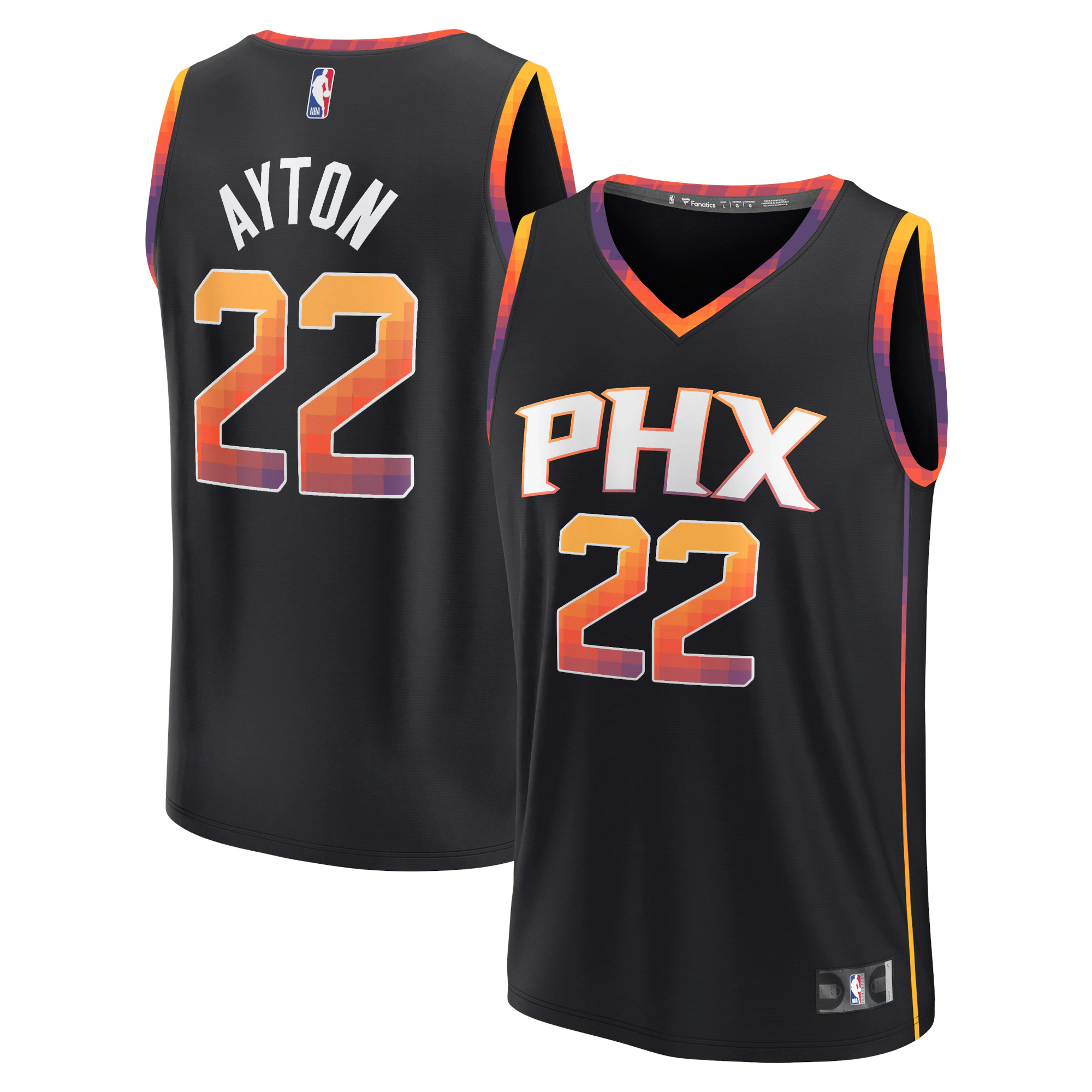 Deandre Ayton Phoenix Suns Fanatics Branded Fast Break Replica Player Jersey – Statement Edition – Black